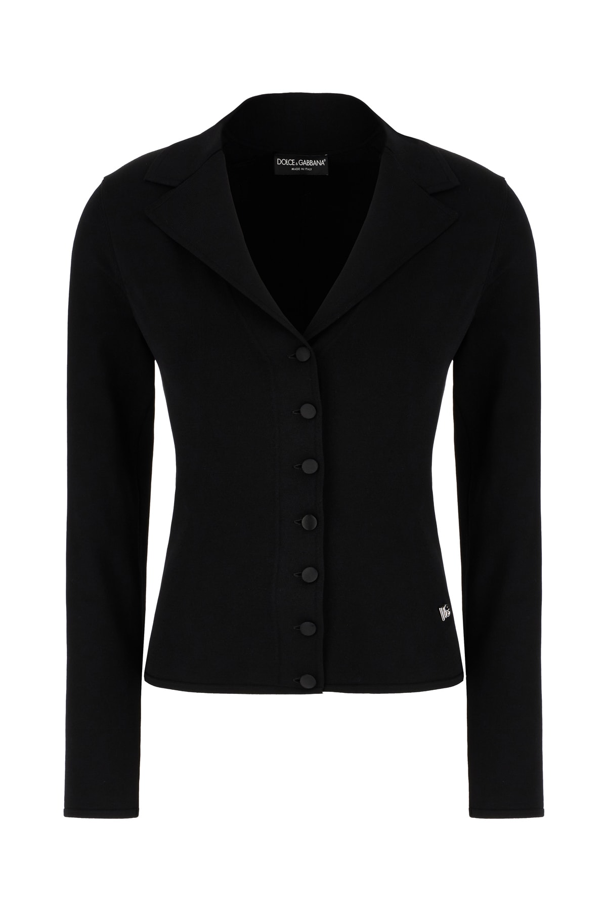 Dolce & Gabbana Black Stretch Viscose Blend Blazer In Nero