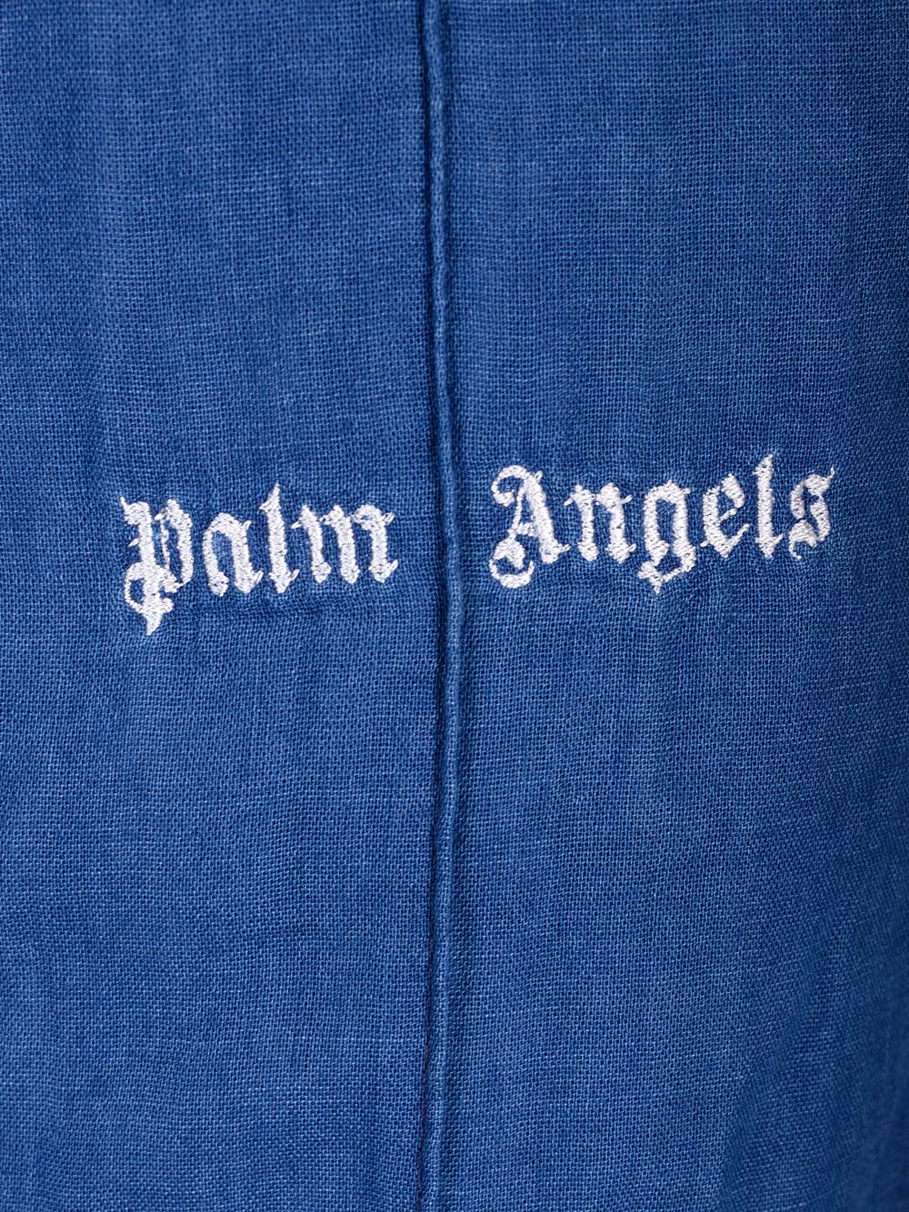 Shop Palm Angels Chambray Track Pants In Inigo Blue Off White