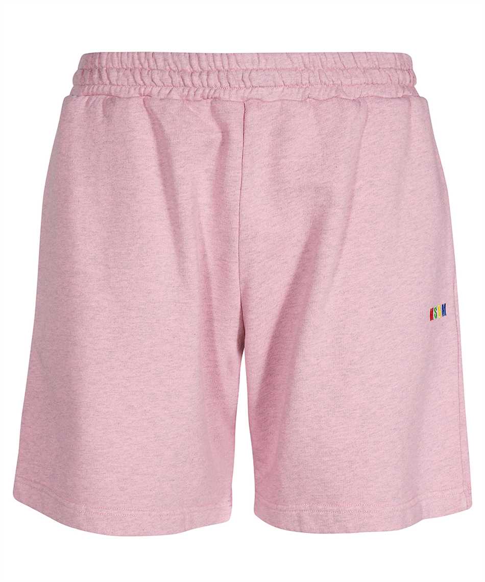 Msgm Cotton Bermuda Shorts In Pink