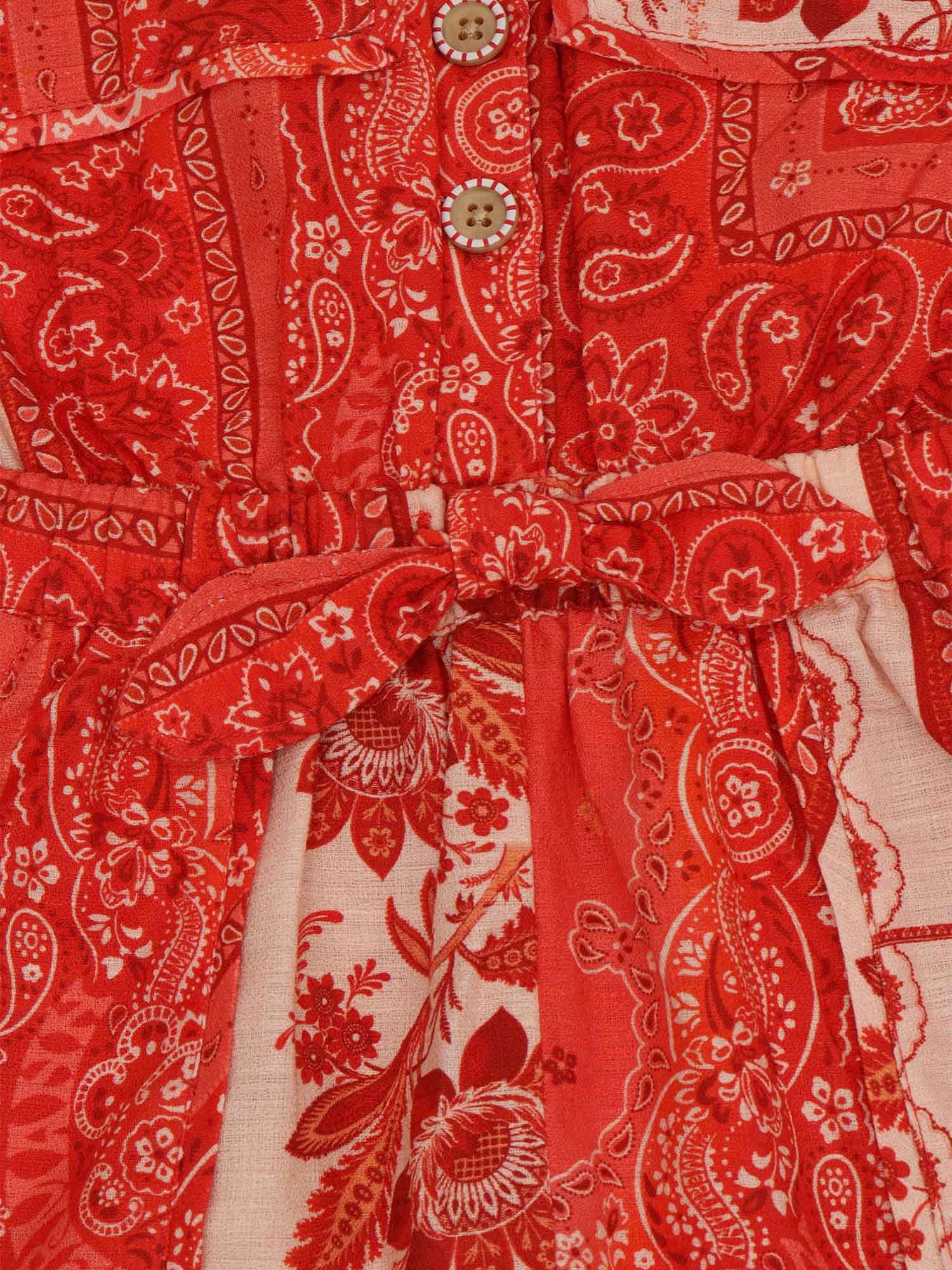 Zimmermann Lucky Kids Pocket Playsuit In Red