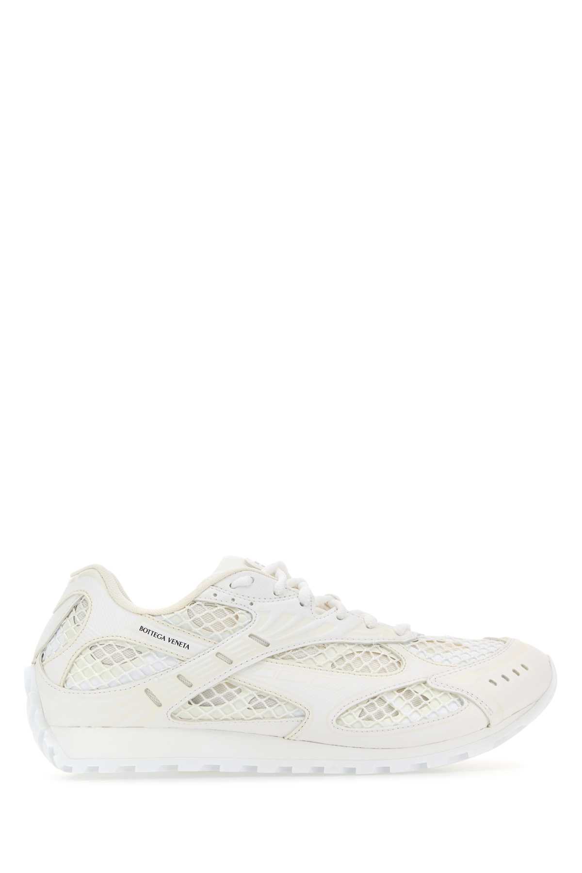 Shop Bottega Veneta White Orbit Sneakers