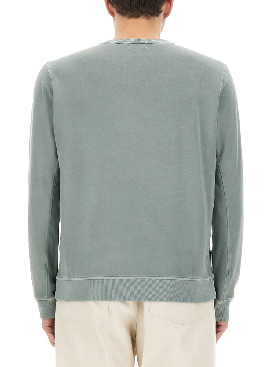 Woolrich Logo-embroidered Sweatshirt In Green