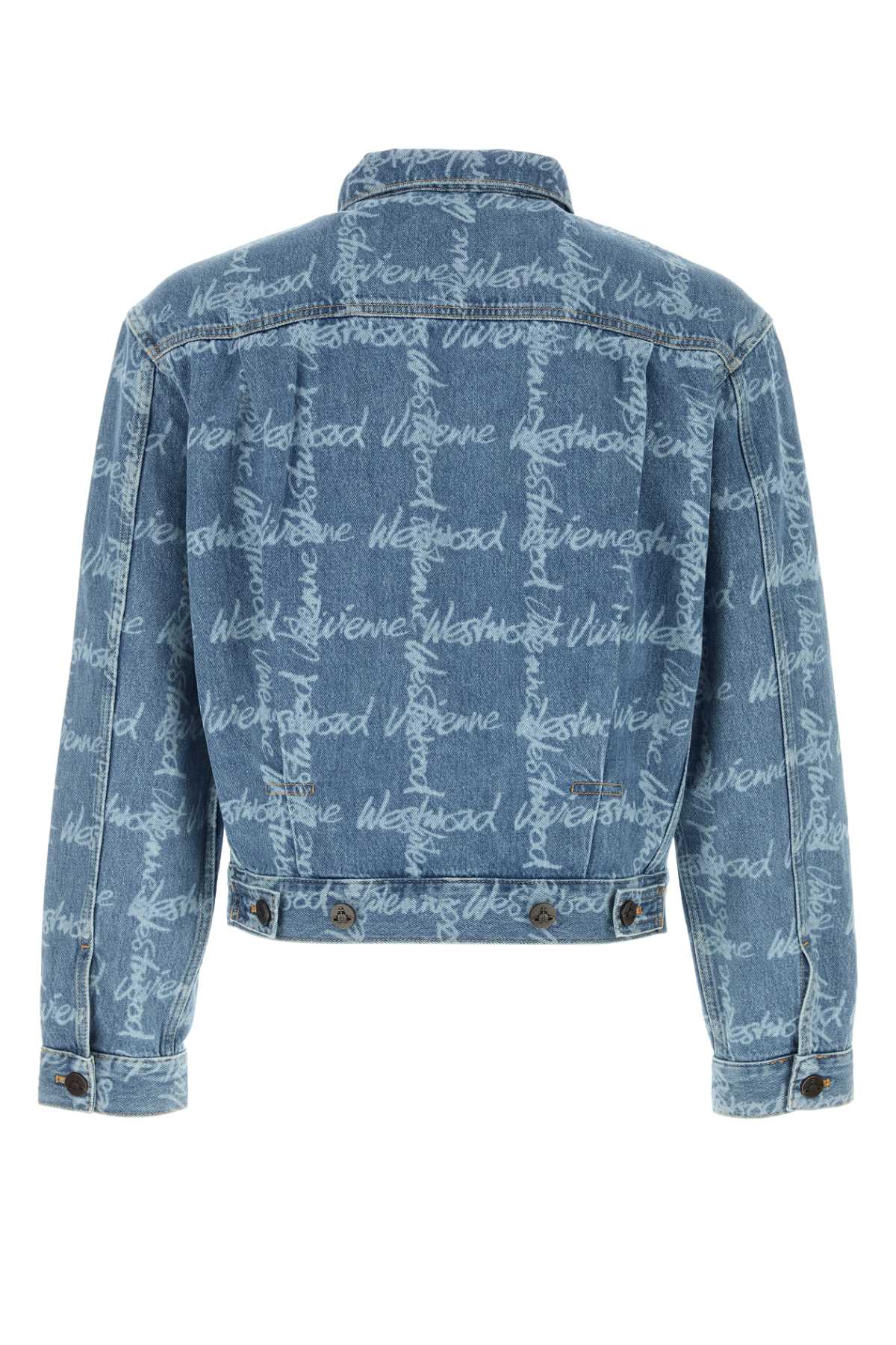 Vivienne Westwood Marlene Jacket Laser Denim Vw-grid-blue Xl Men In Vwgridblue