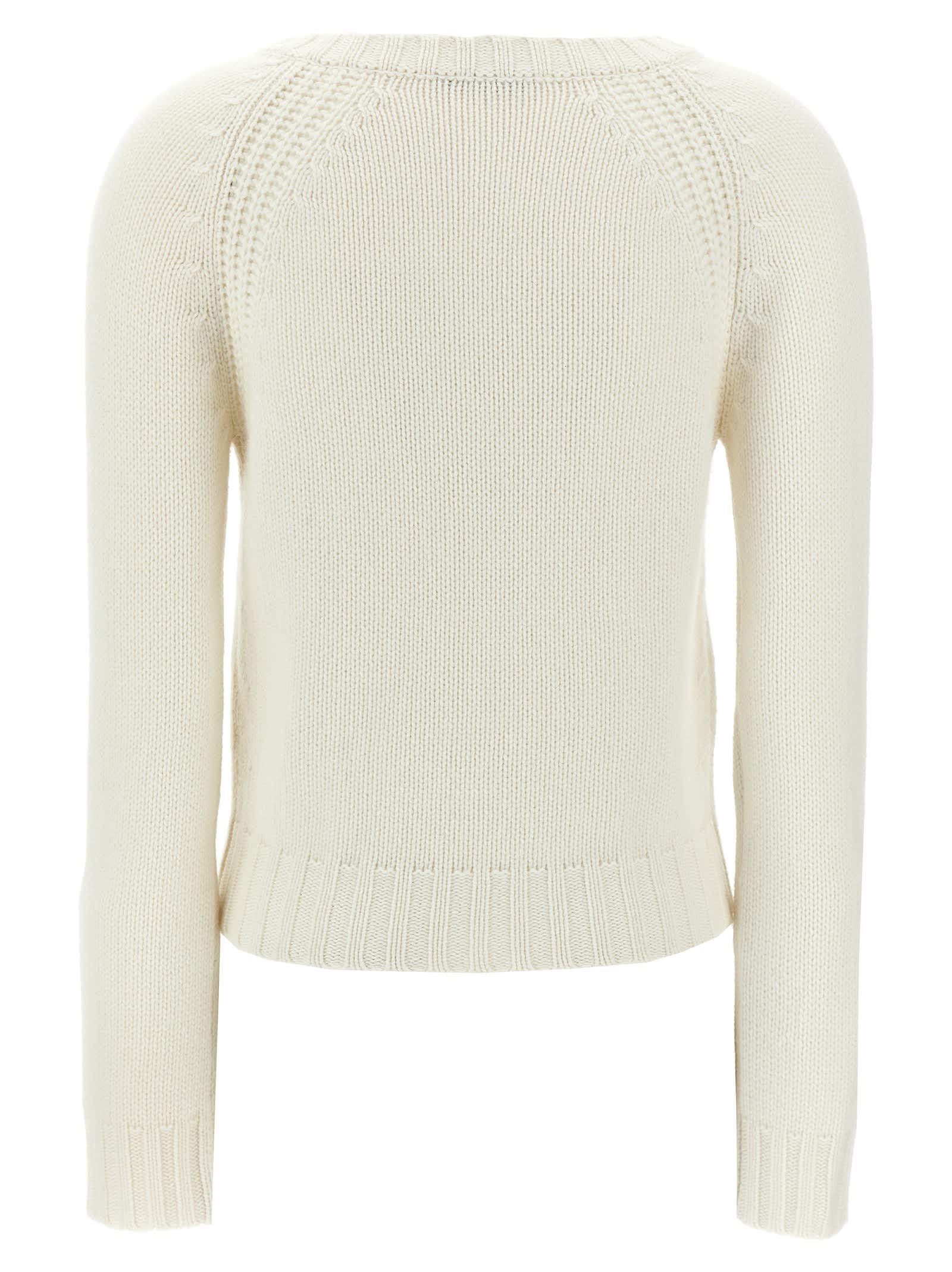 Shop Max Mara Cancan Sweater In White