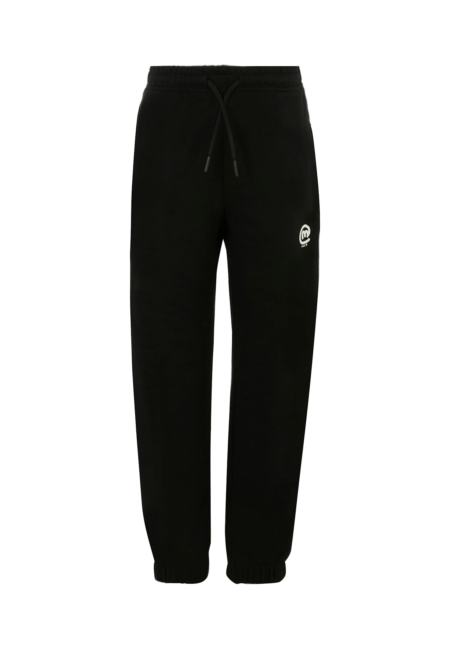 Msgm Black Trousers For Boy With Logo In Black