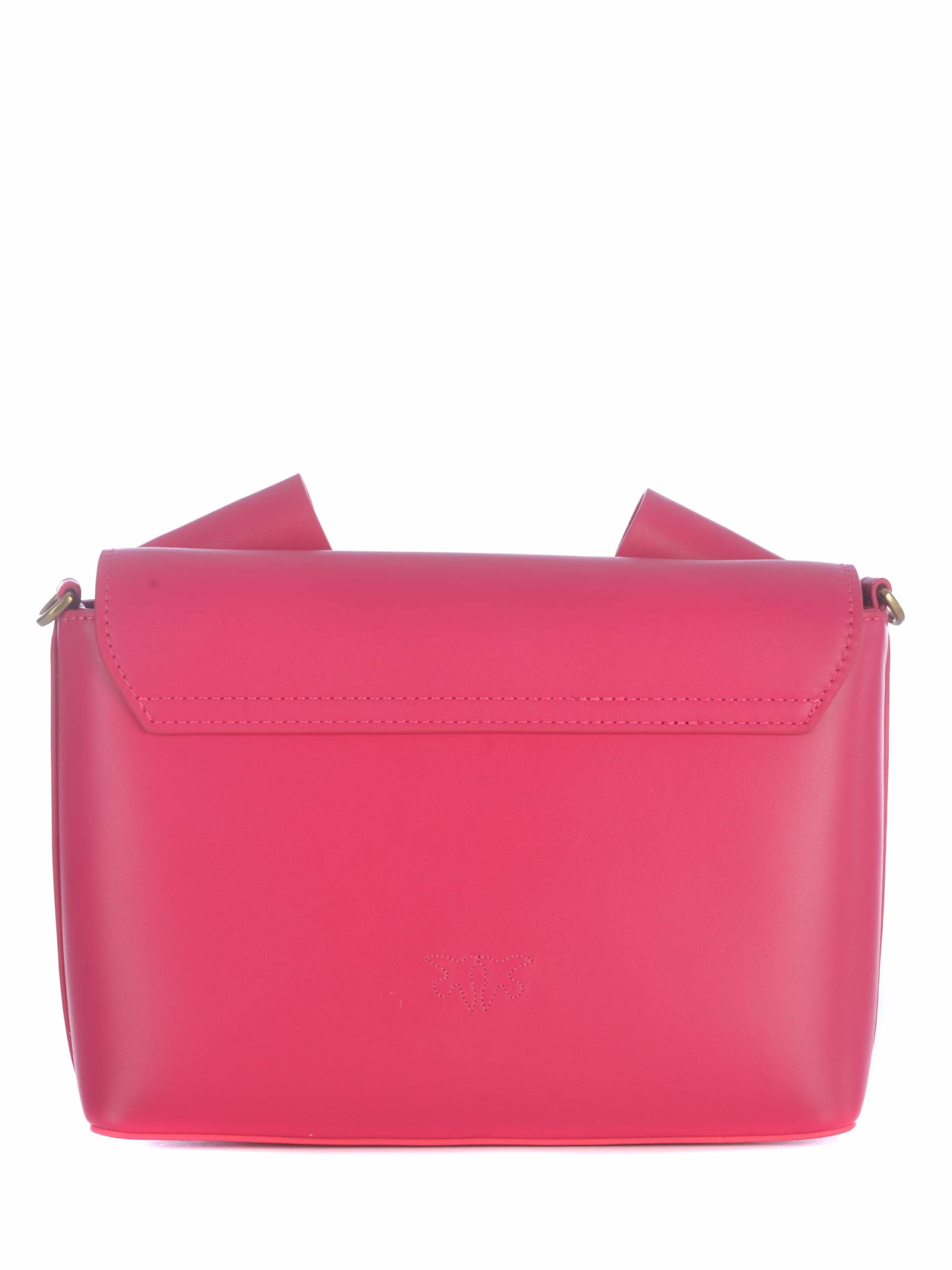 Shop Pinko Bag  Mini Clutch Aika In Leather In Fuchsia