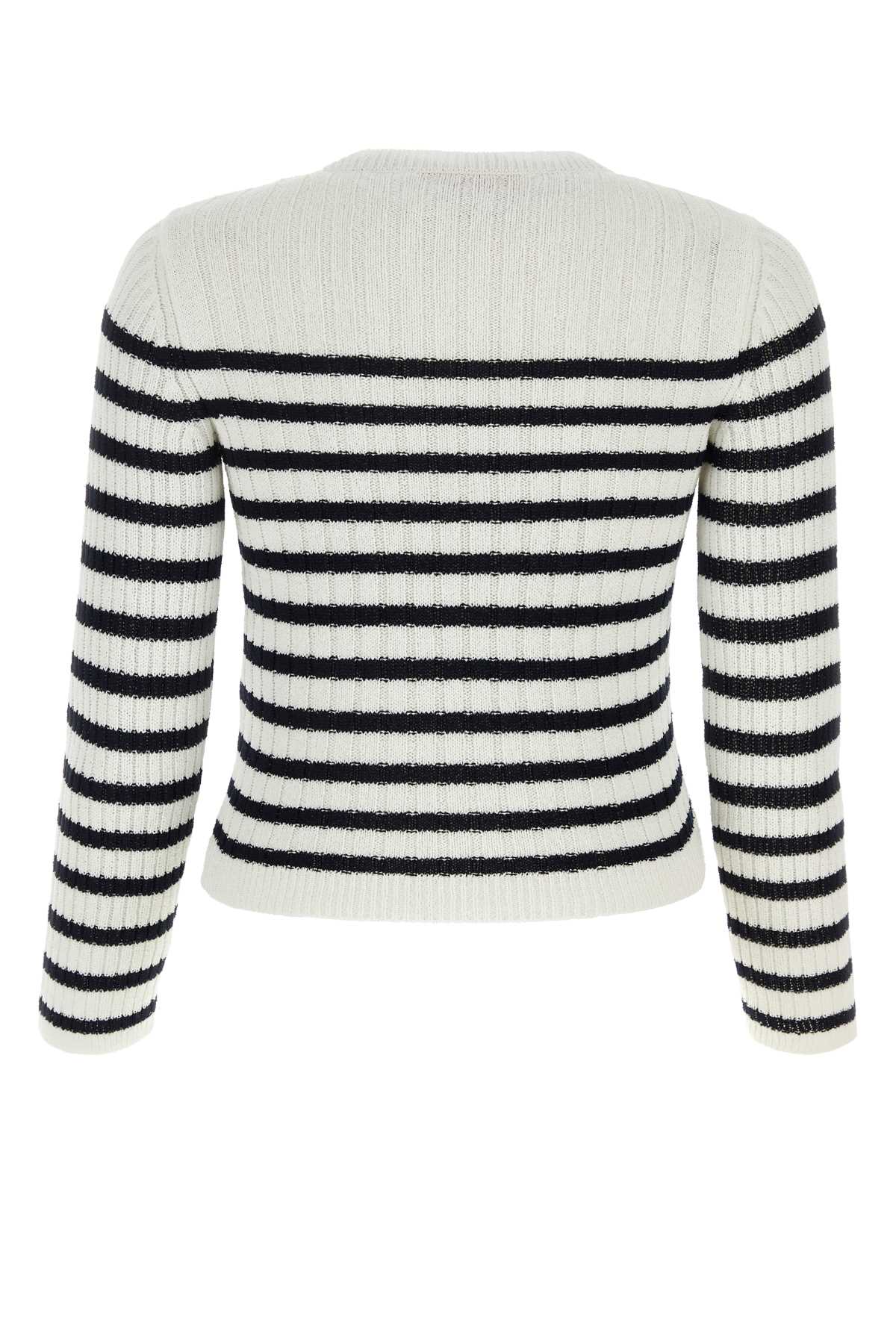 Shop Valentino Embroidered Viscose Blend Sweater In Avonav