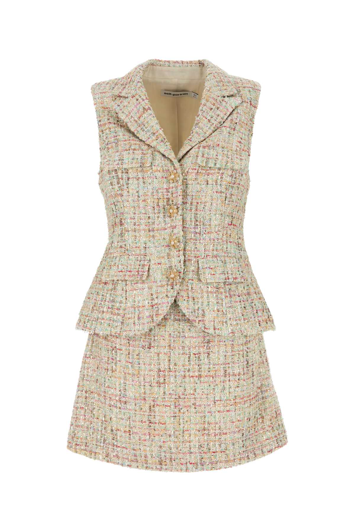 Multicolor Tweed Dress