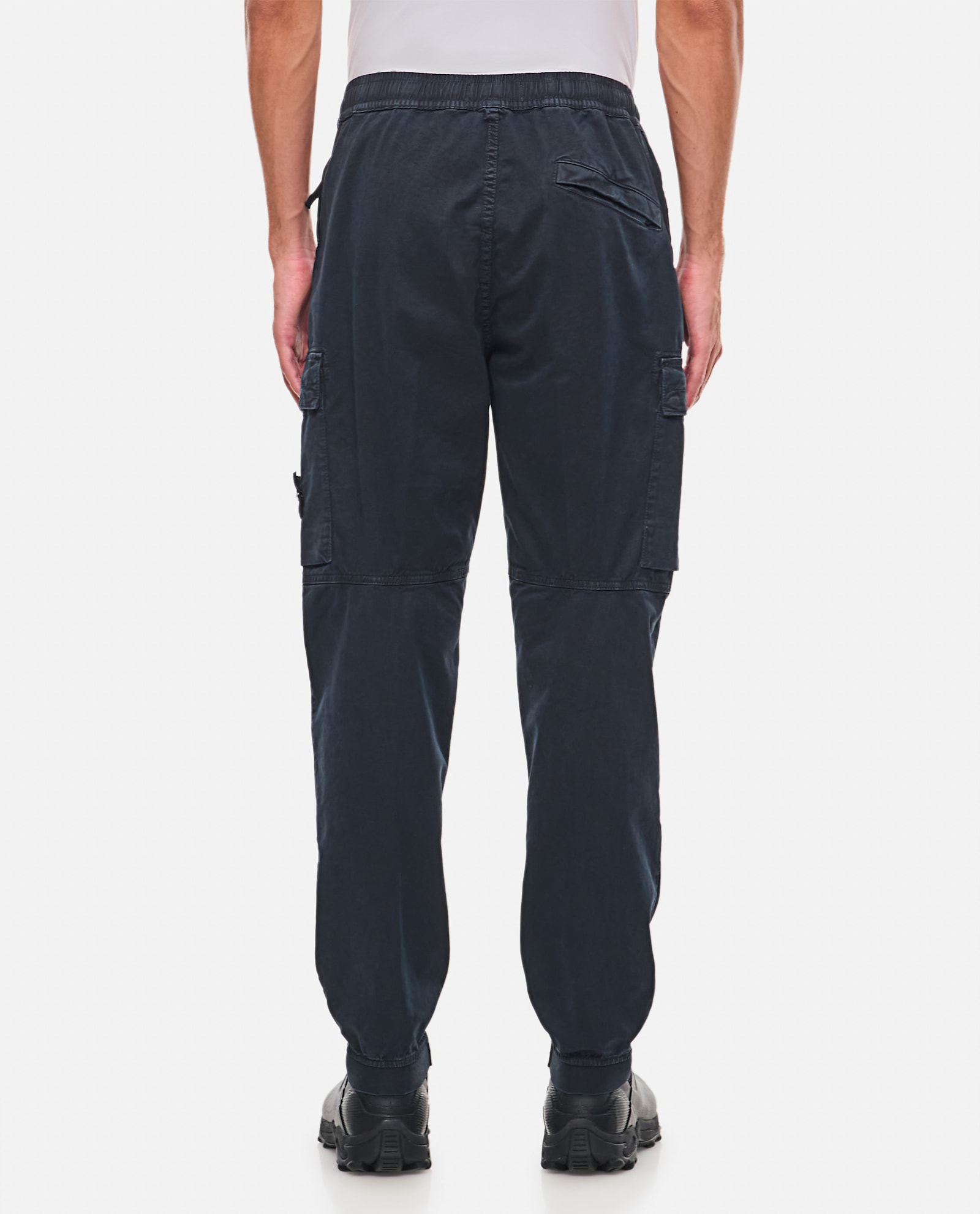 Shop Stone Island Cargo Trousers In Blue