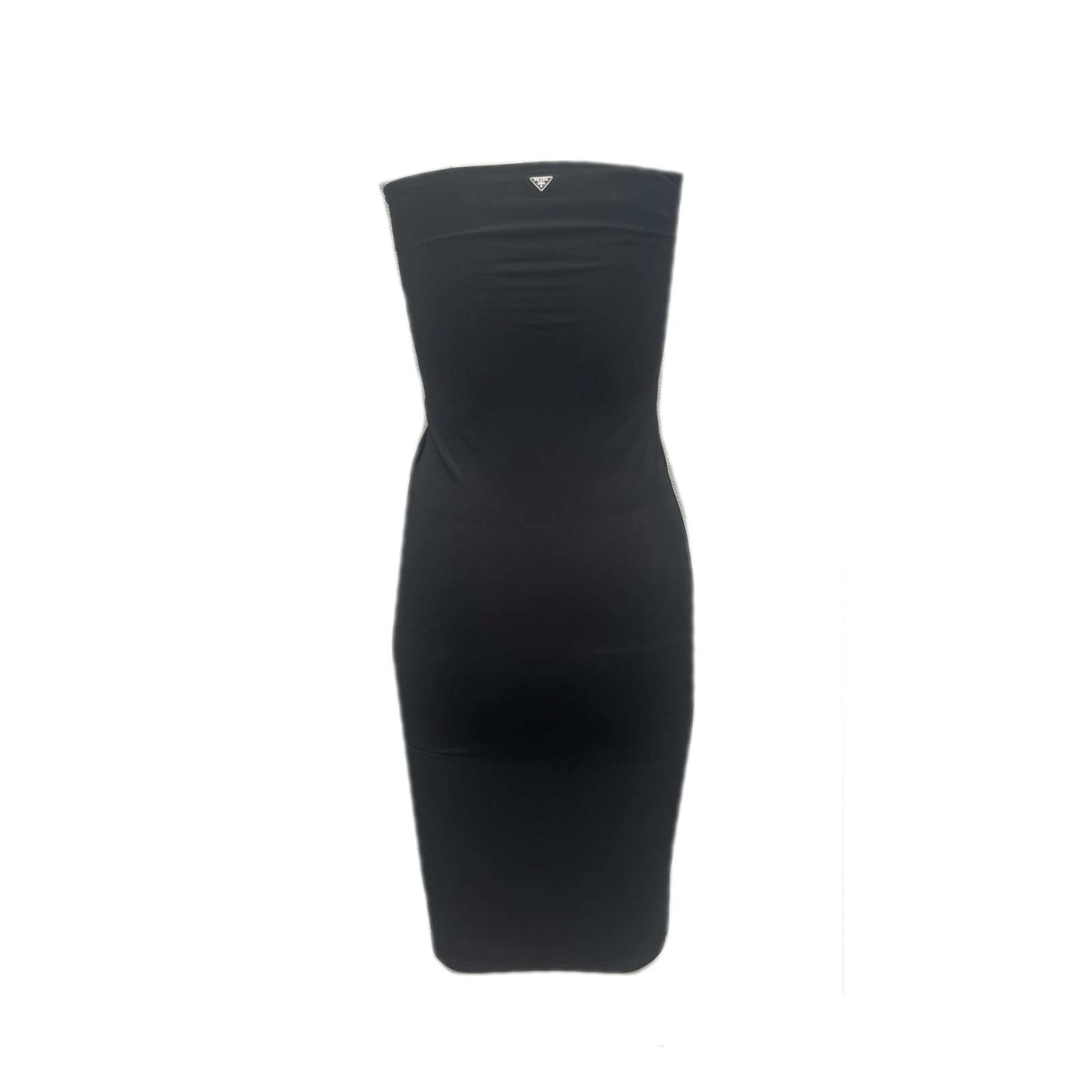 Shop Prada Jersey Stretch Dress In Black