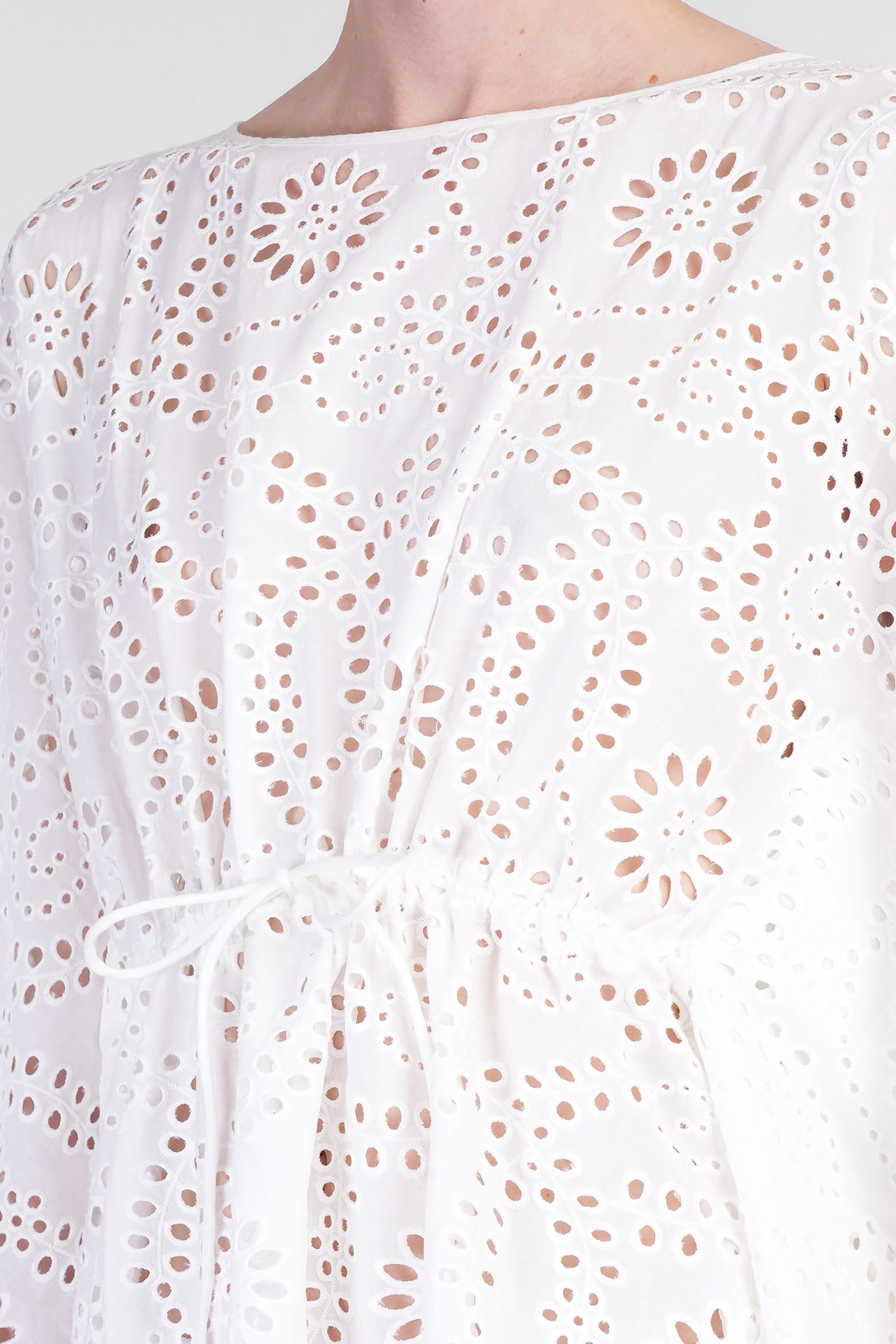 Mc2 Saint Barth Iria Topwear In White Cotton In White