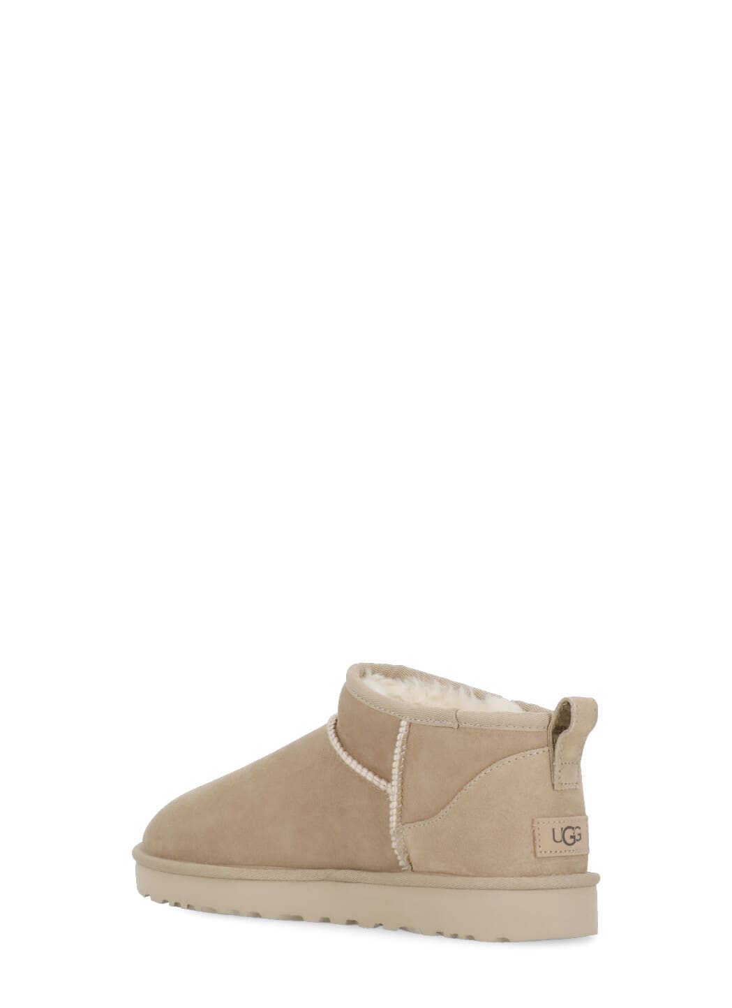 Shop Ugg Classic Ultra Mini Ankle Boots In Beige