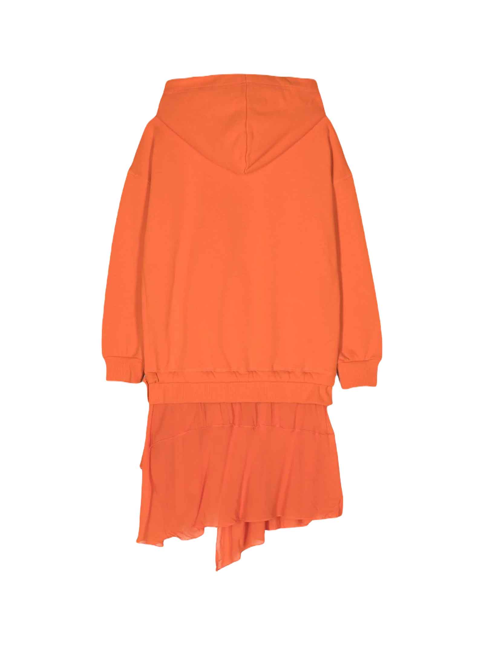 Shop Diesel Orange Dress Girl In Arancione