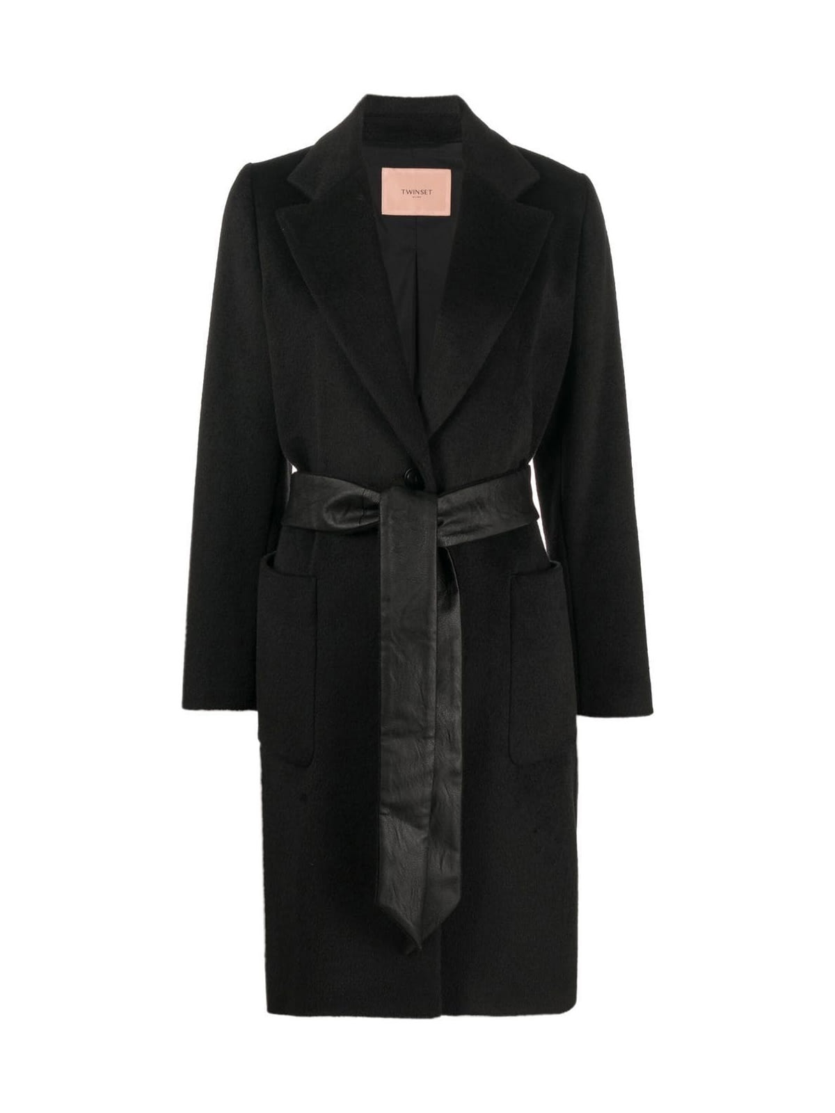 TwinSet Single Breasted Belted Coat