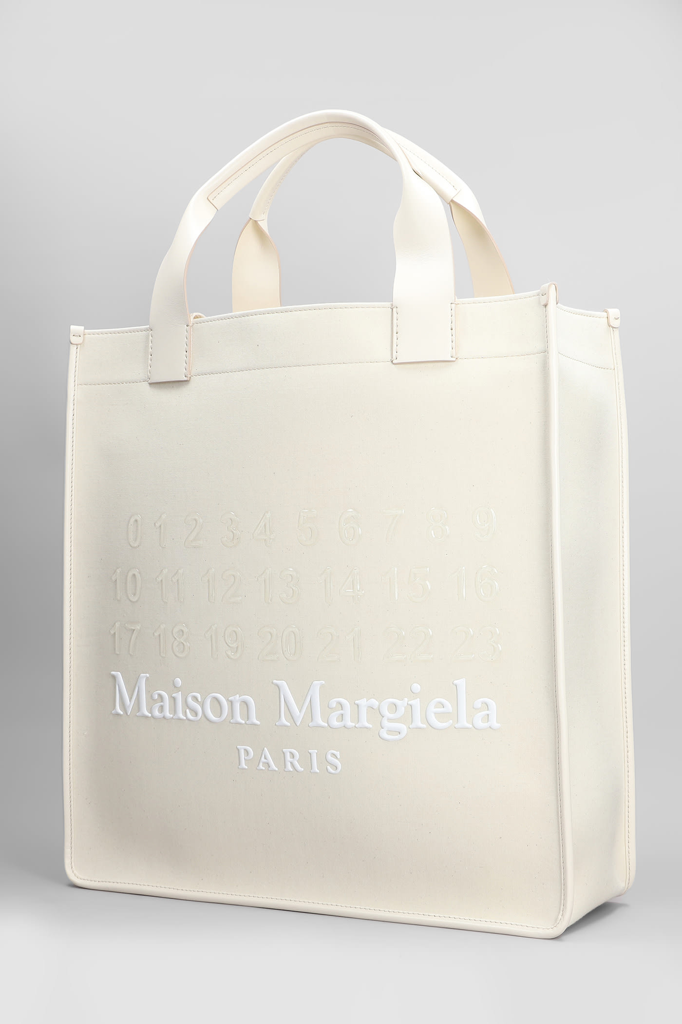 Maison Margiela Tote In Beige Cotton