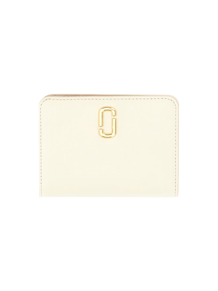 Shop Marc Jacobs Compact Wallet The J Marc Mini In Ivory