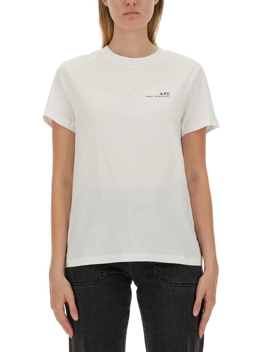 Shop Apc T-shirt With Logo In White