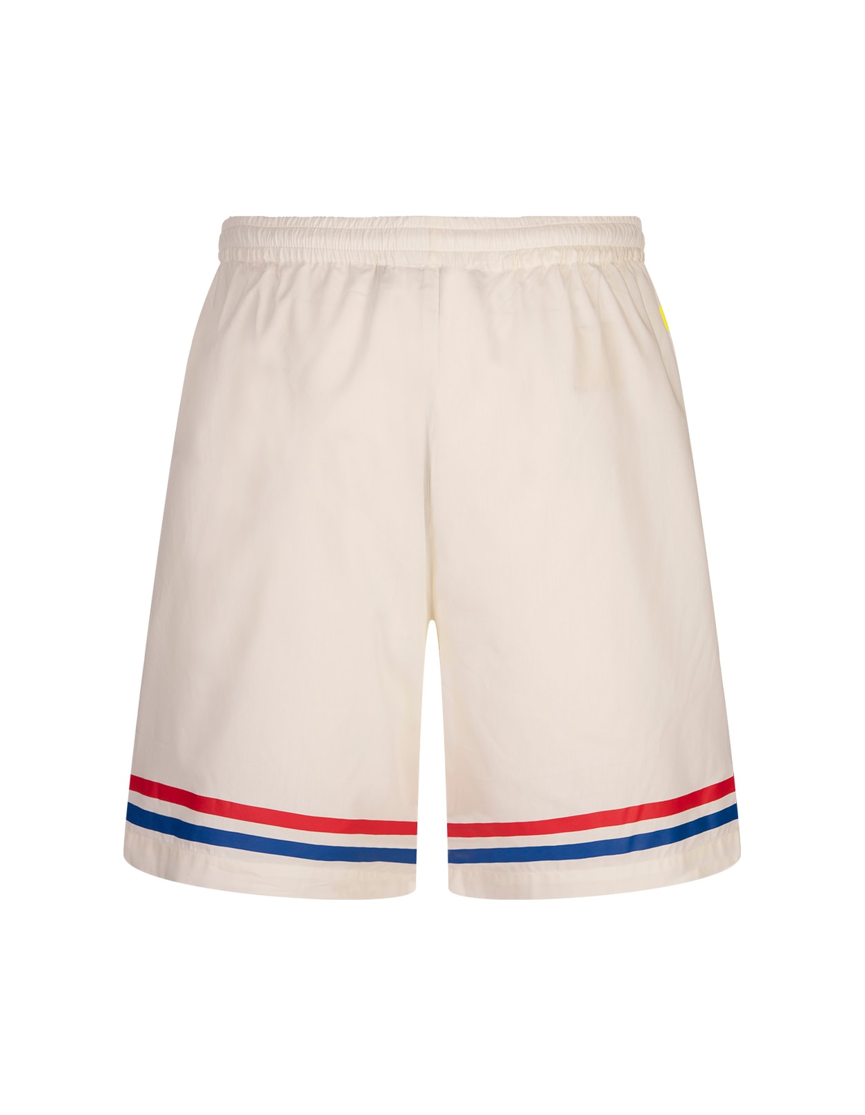 BARROW WHITE BERMUDA SHORTS WITH BANDS ON THE BOTTOM