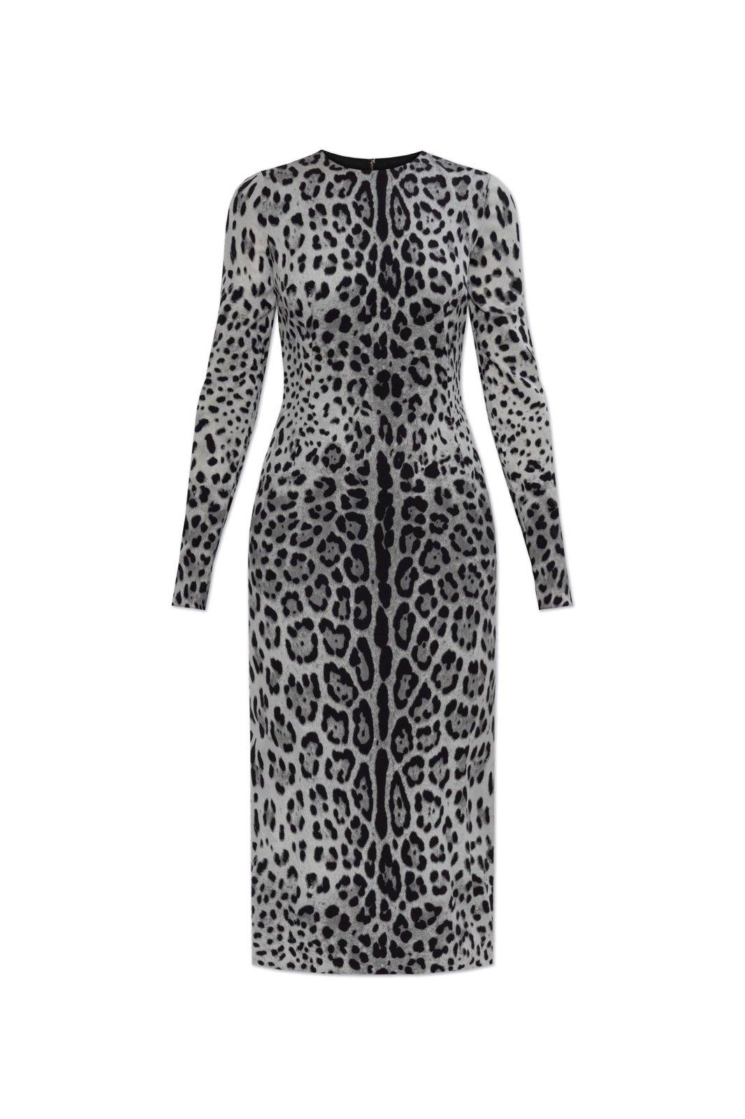 Animal Printed Midi Dress