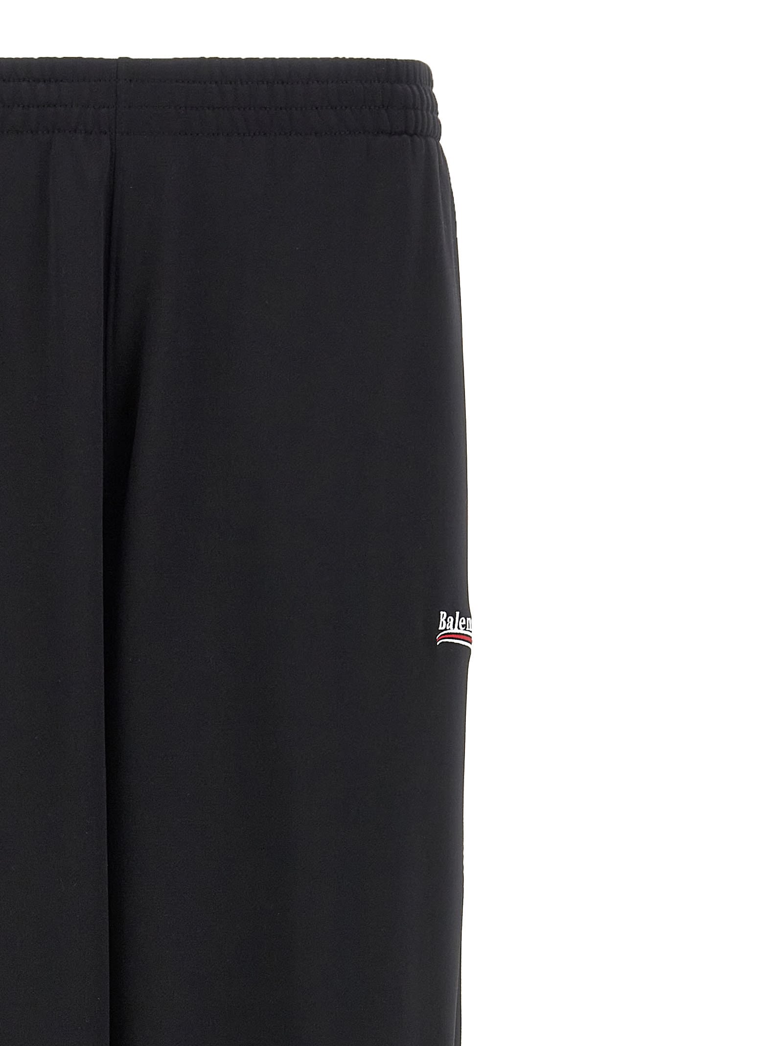 Balenciaga Logo Embroidery Joggers In Black