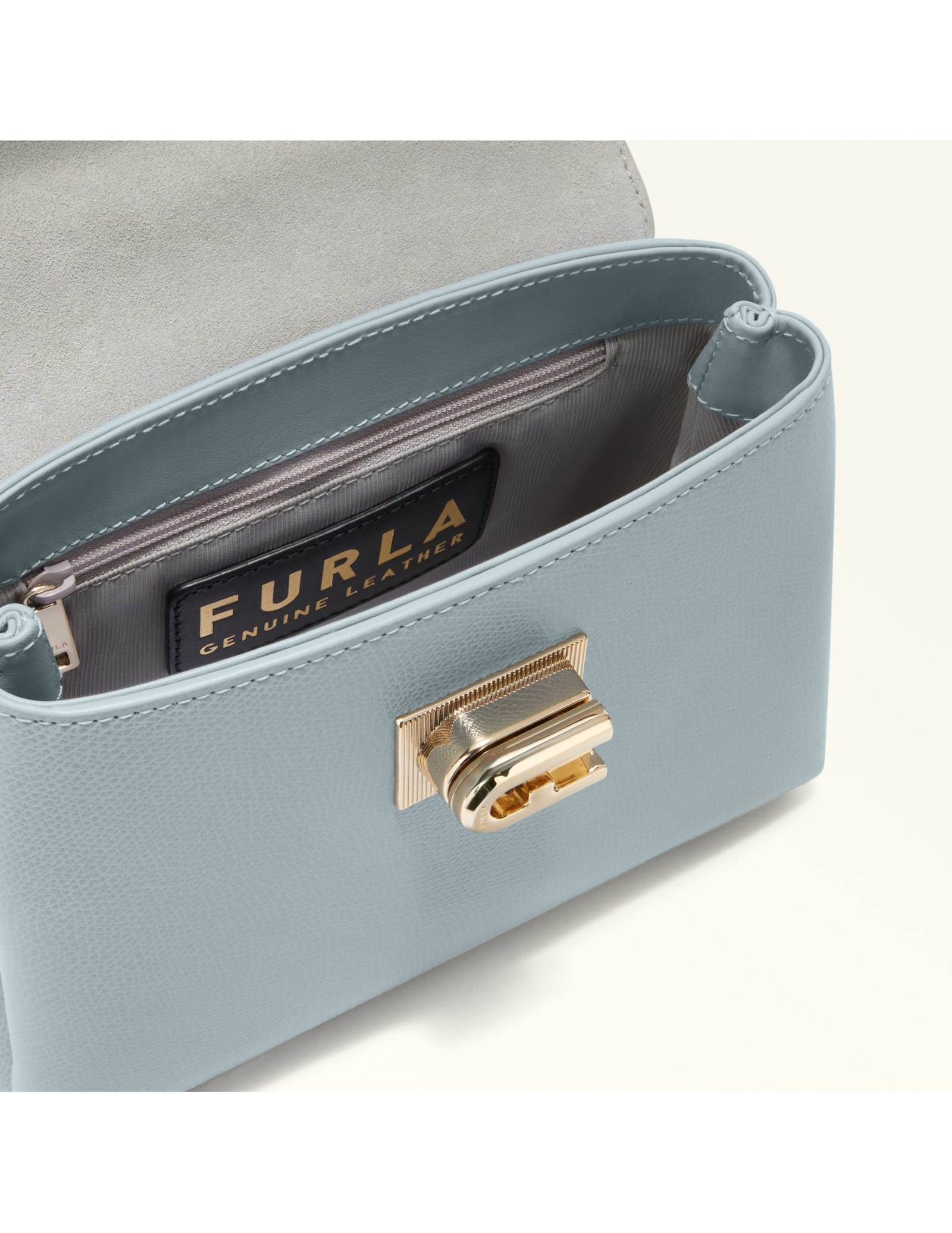 Furla 1927 Mini Top Handle In Leather Color Cloud In Nuvola