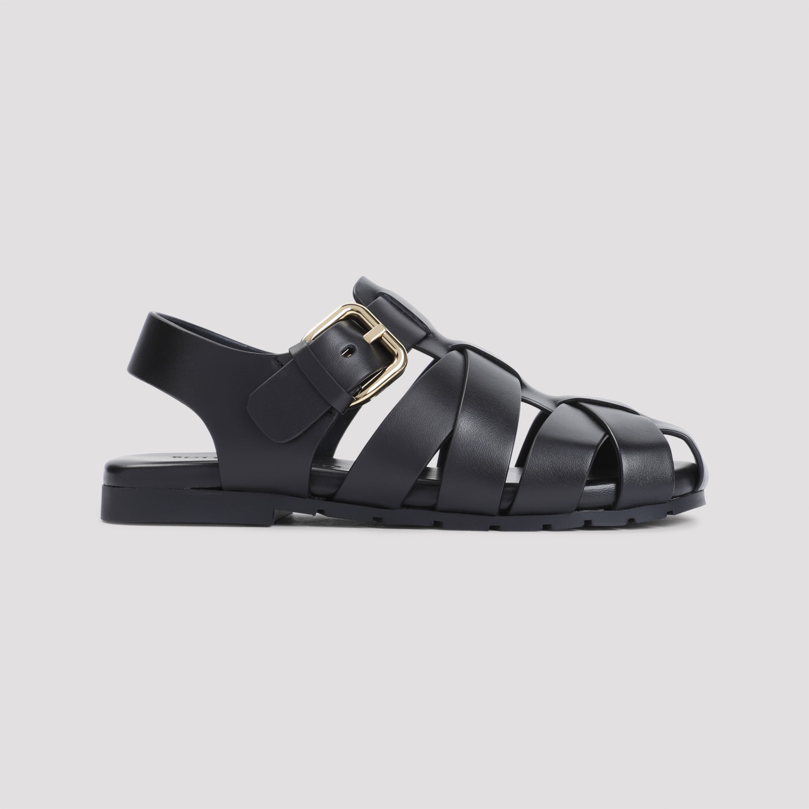 Shop Bottega Veneta Alfie Sandal In Black