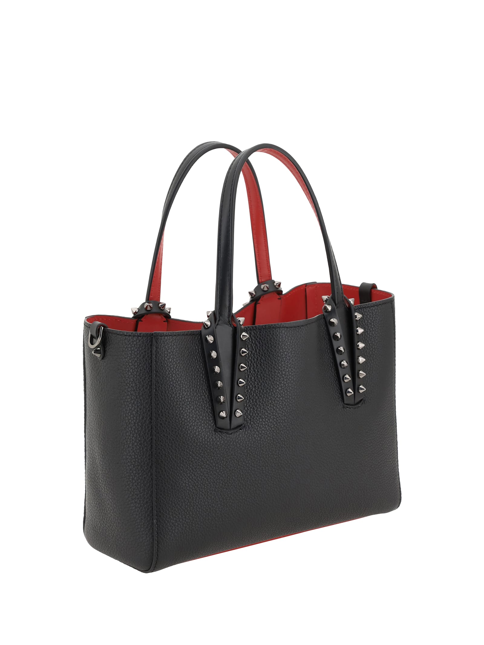 Shop Christian Louboutin Mini Cabata Tote Bag In Black/gun Metal