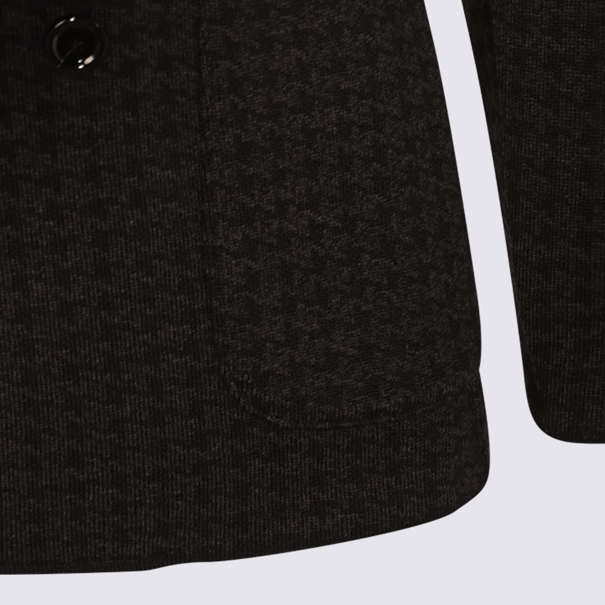 Lardini Tailored Houndstooth Suit Button Detailing In Black