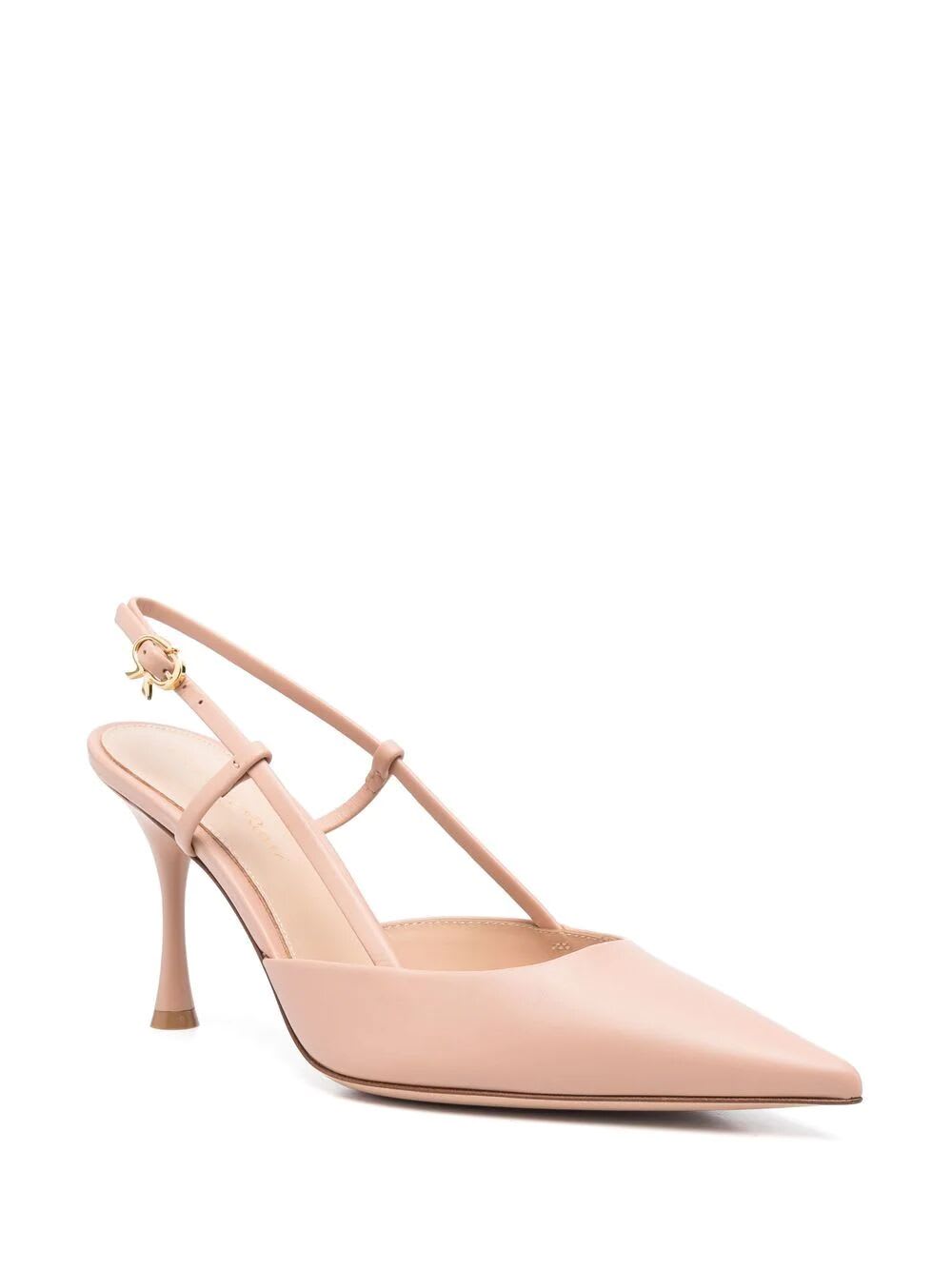 Shop Gianvito Rossi Ascent Calf Decollete In Peach