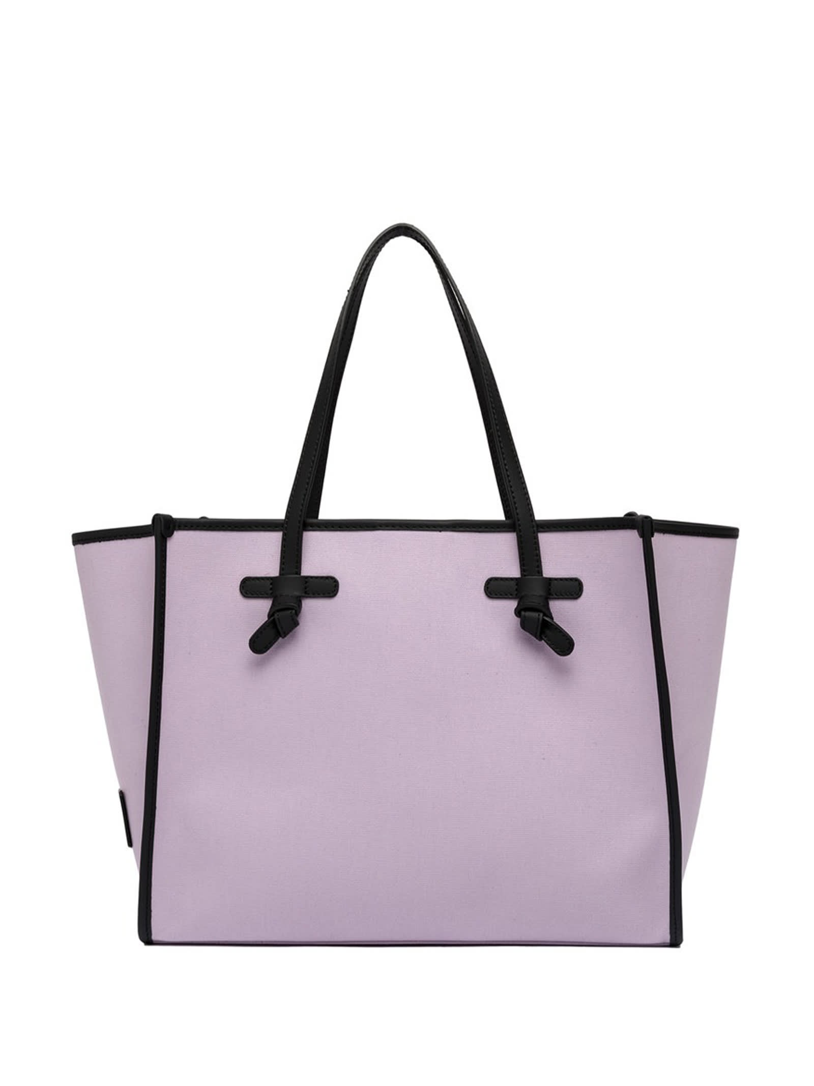 Shop Gianni Chiarini Marcella Lilac Shopping Bag In Lilac-cuoio