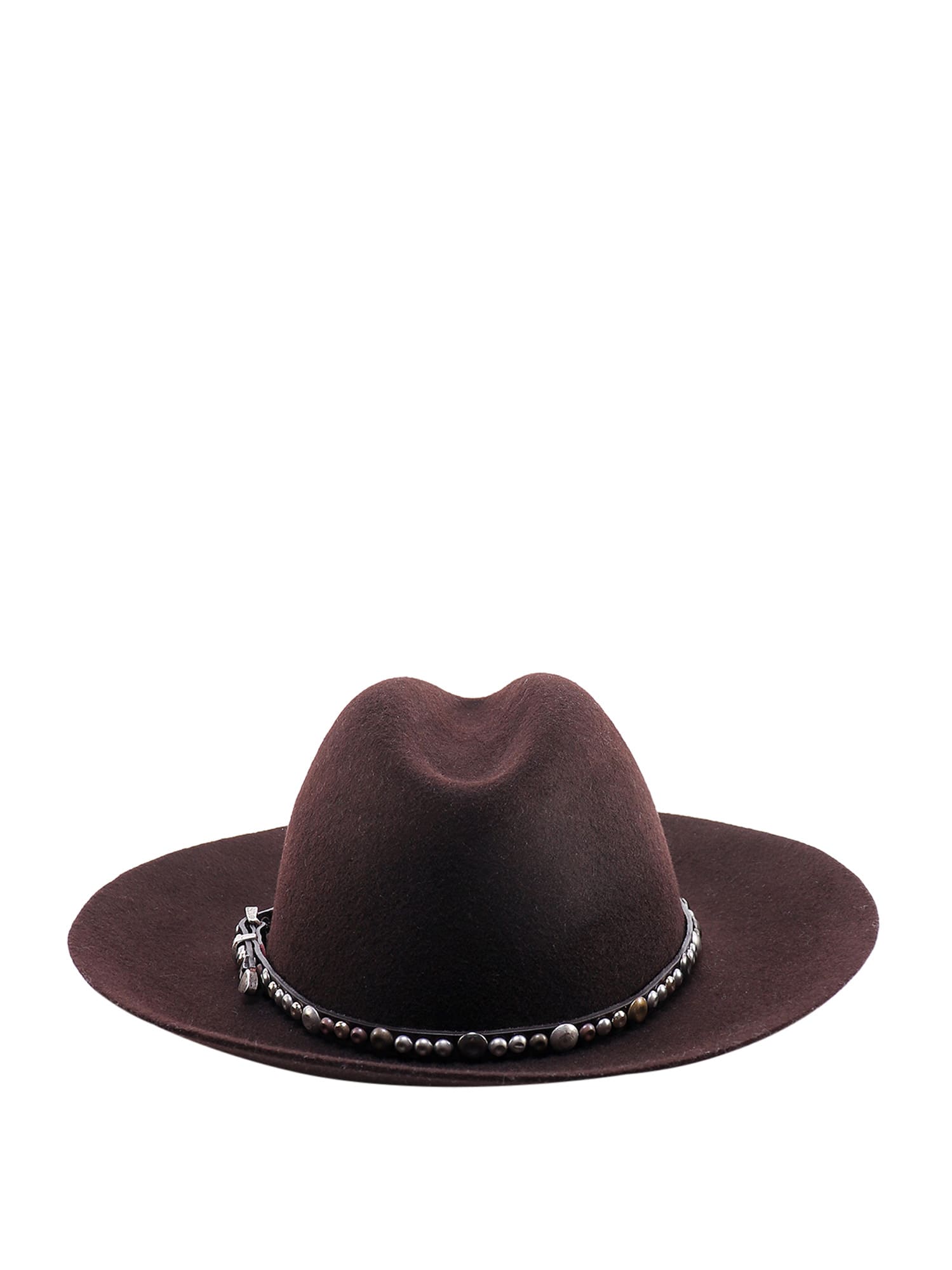 Shop Golden Goose Golden Fedora Hat In Chicory Coffee