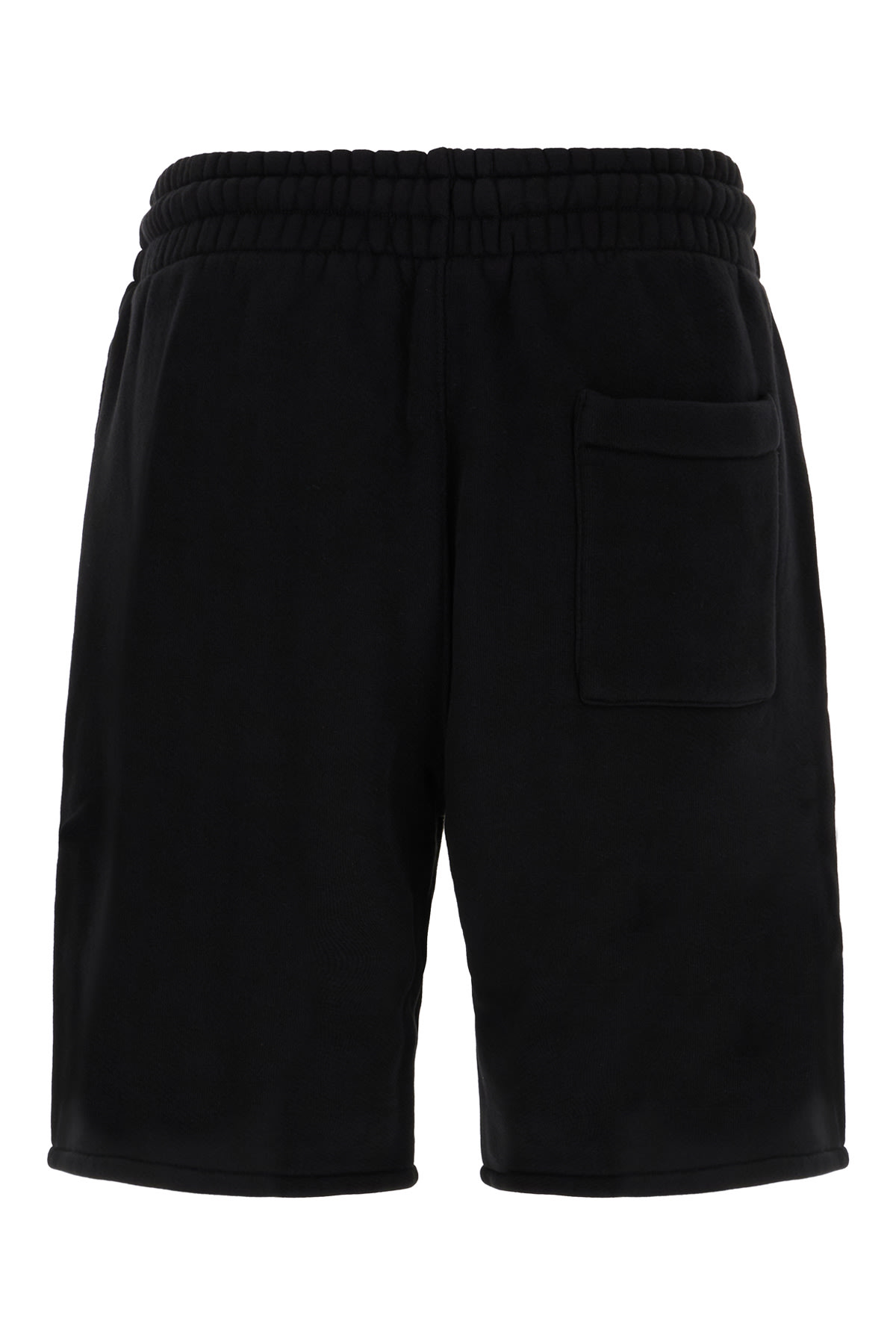 Black Cotton Bermuda Shorts