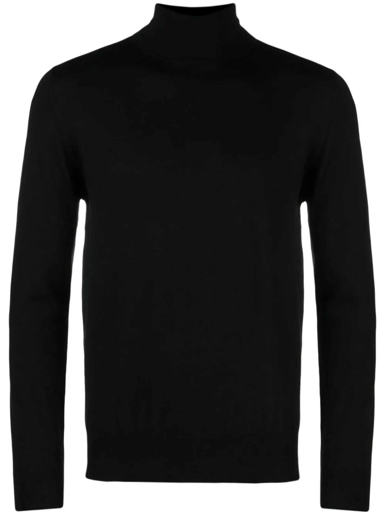 CRUCIANI BLACK WOOL JUMPER