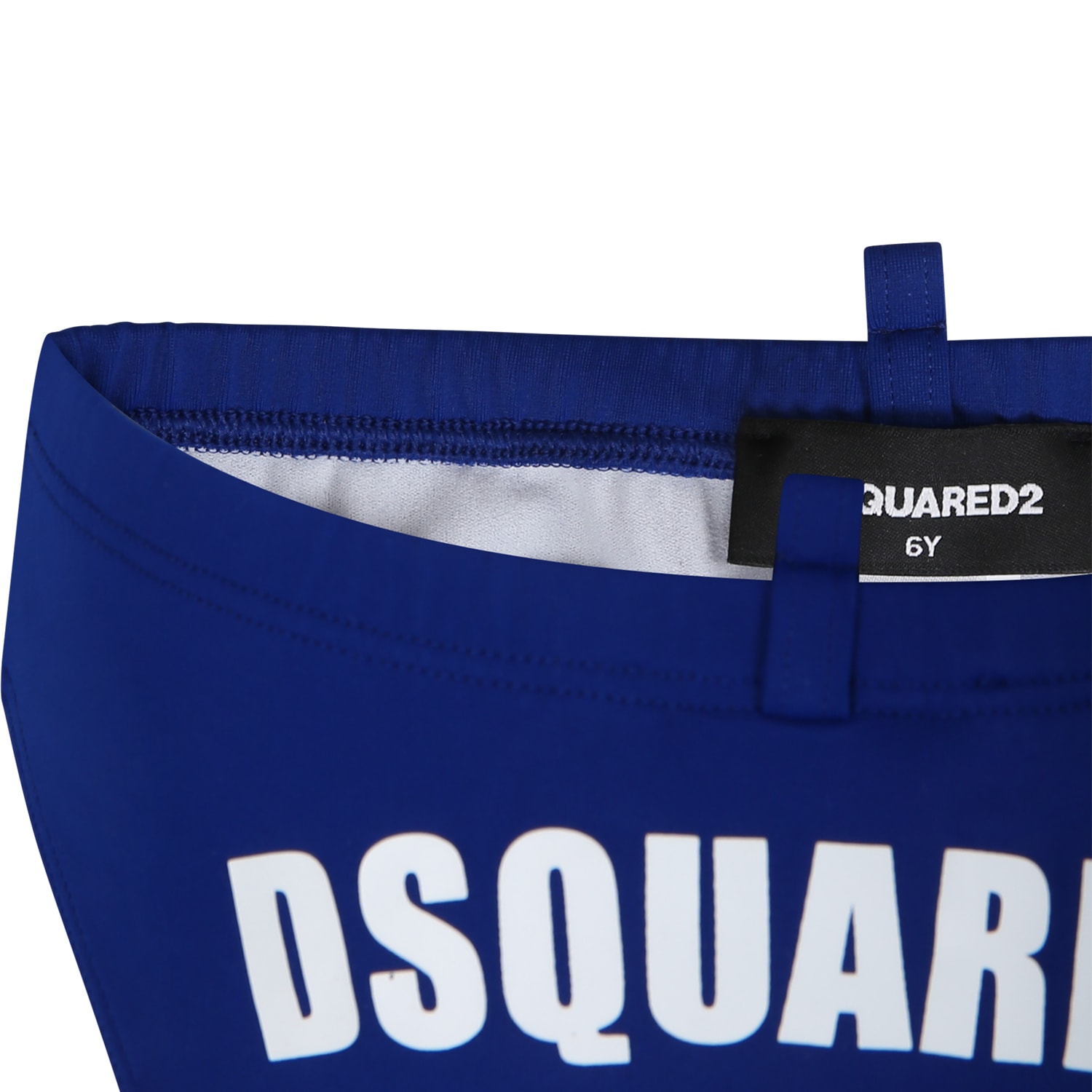 Shop Dsquared2 Blue Swim Briefs For Boy With Logo