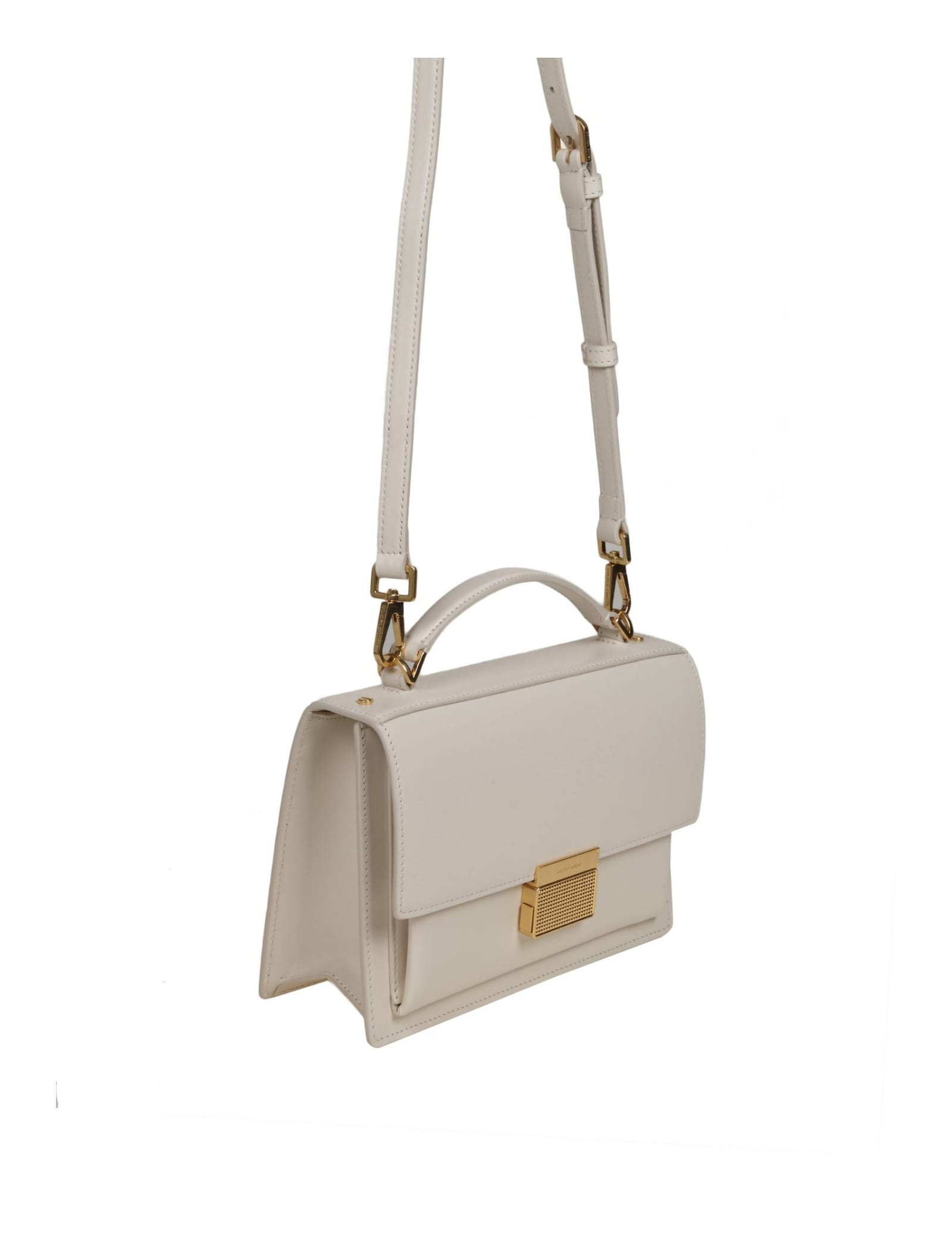 Shop Golden Goose Venezia Handbag In Butter Color Leather