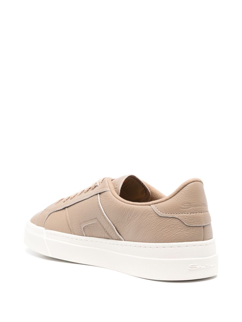 Shop Santoni Dbs Sneakers In Beige