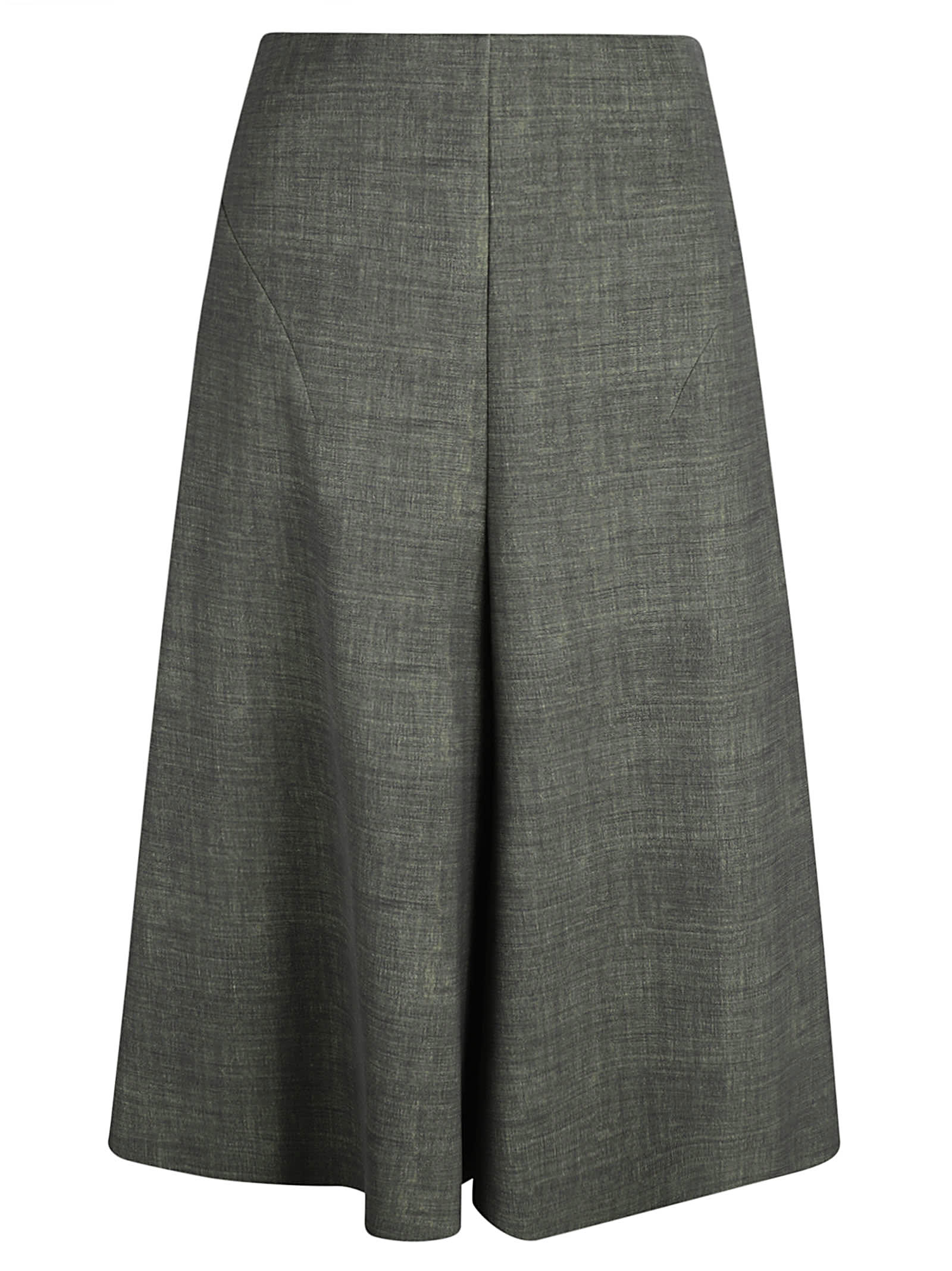 Shop Philosophy Di Lorenzo Serafini High-waist Flare Skirt In Fantasy Green