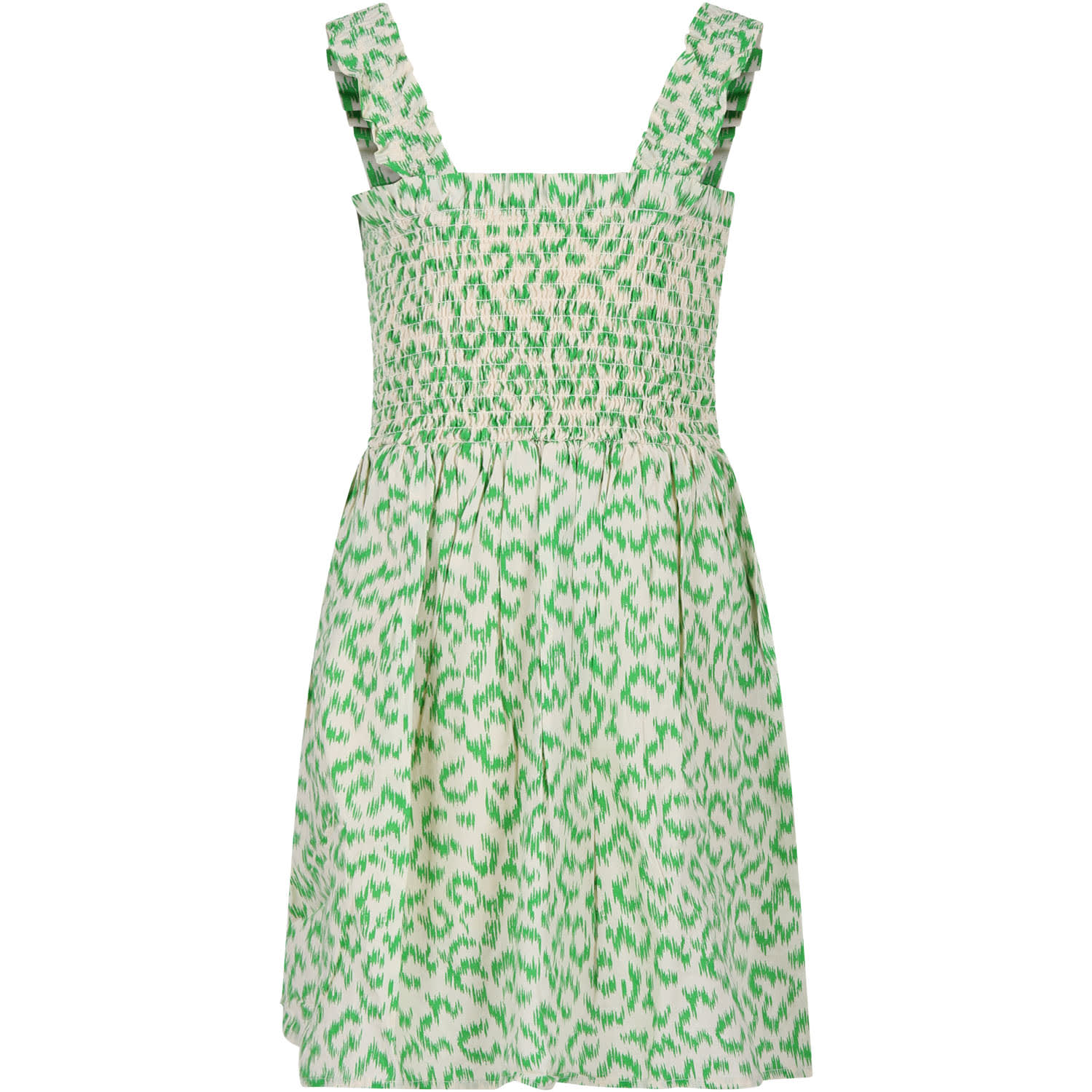 Molo Kids' Green Dress For Girl With Print