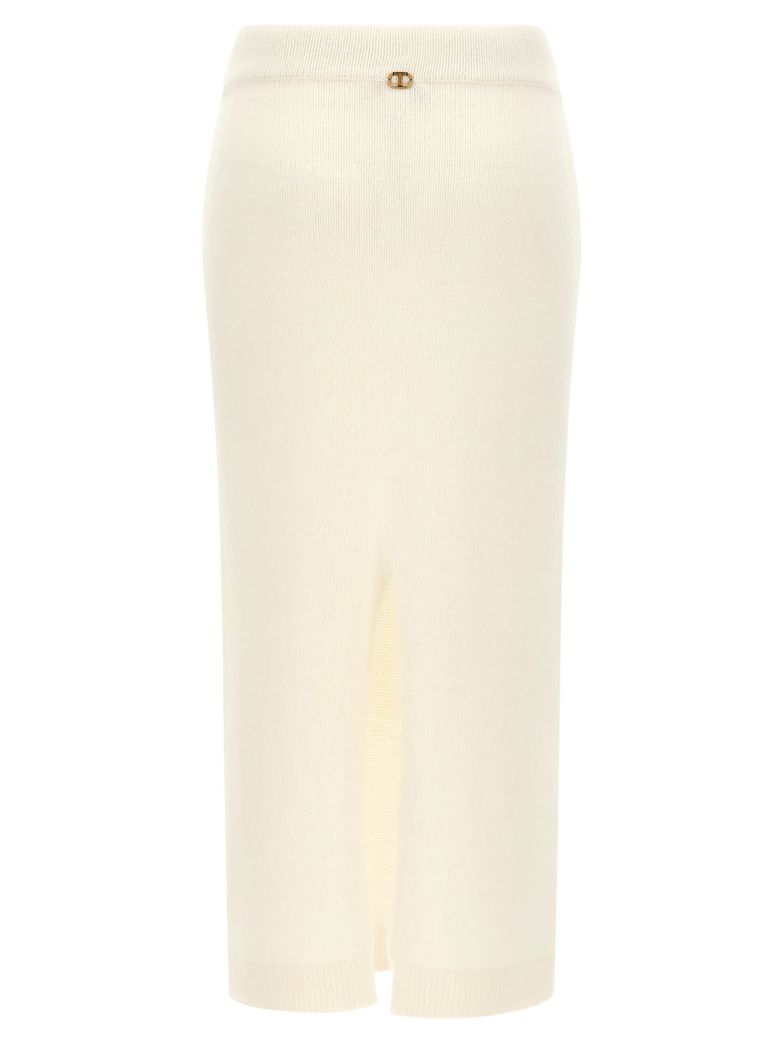 Twinset Twin Set Longuette Skirt In White