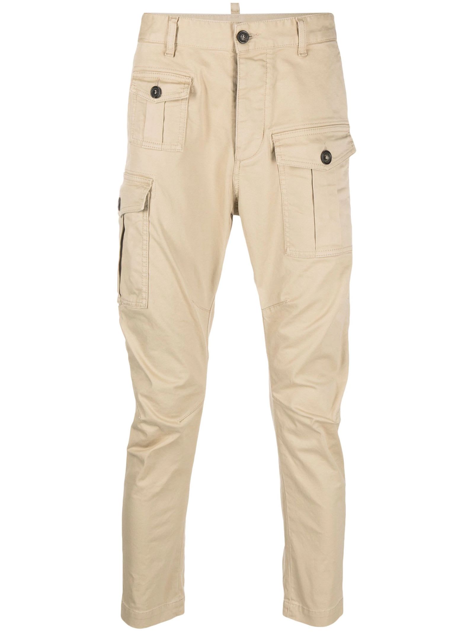 Shop Dsquared2 Trousers Beige