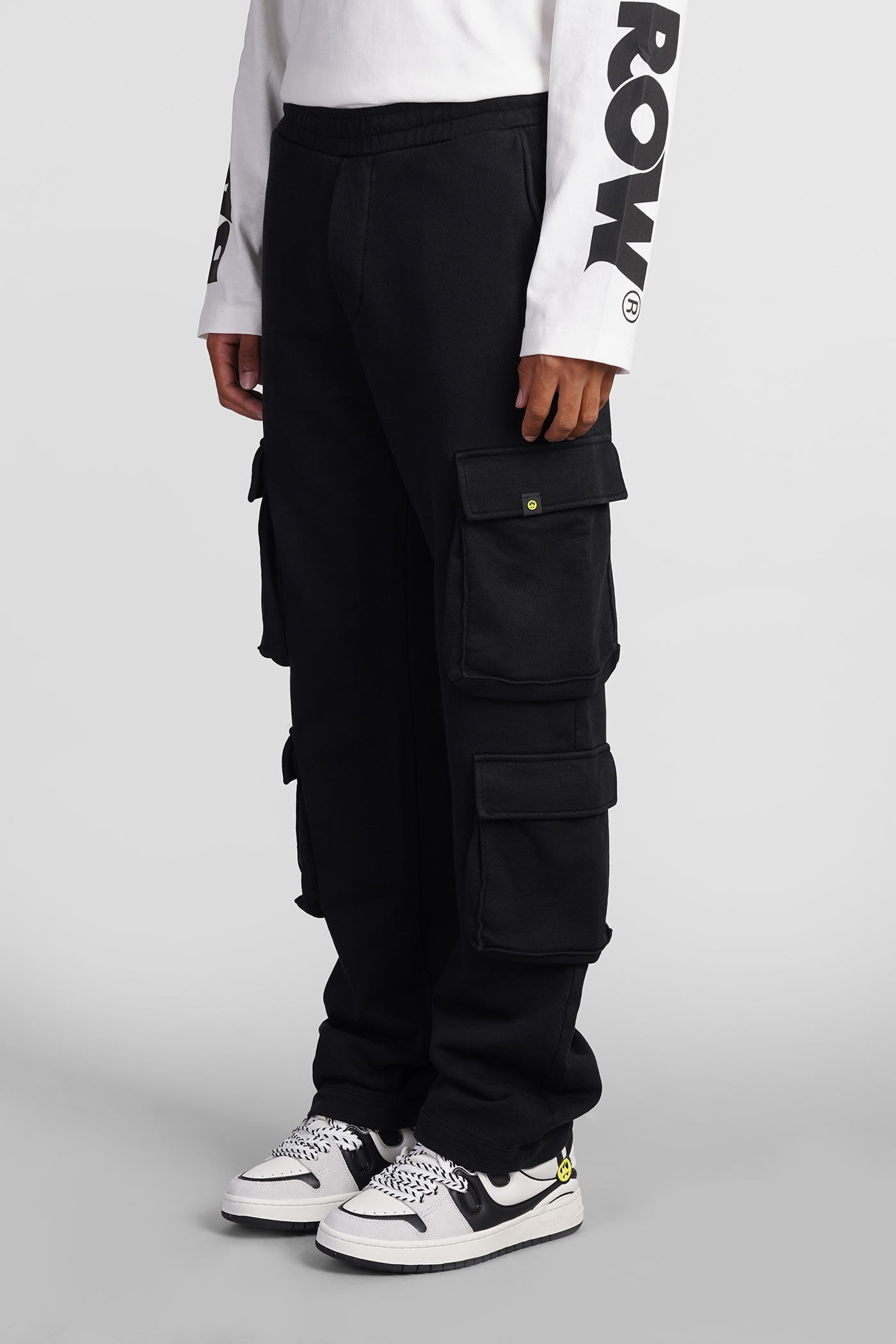 Shop Barrow Pants In Black Cotton