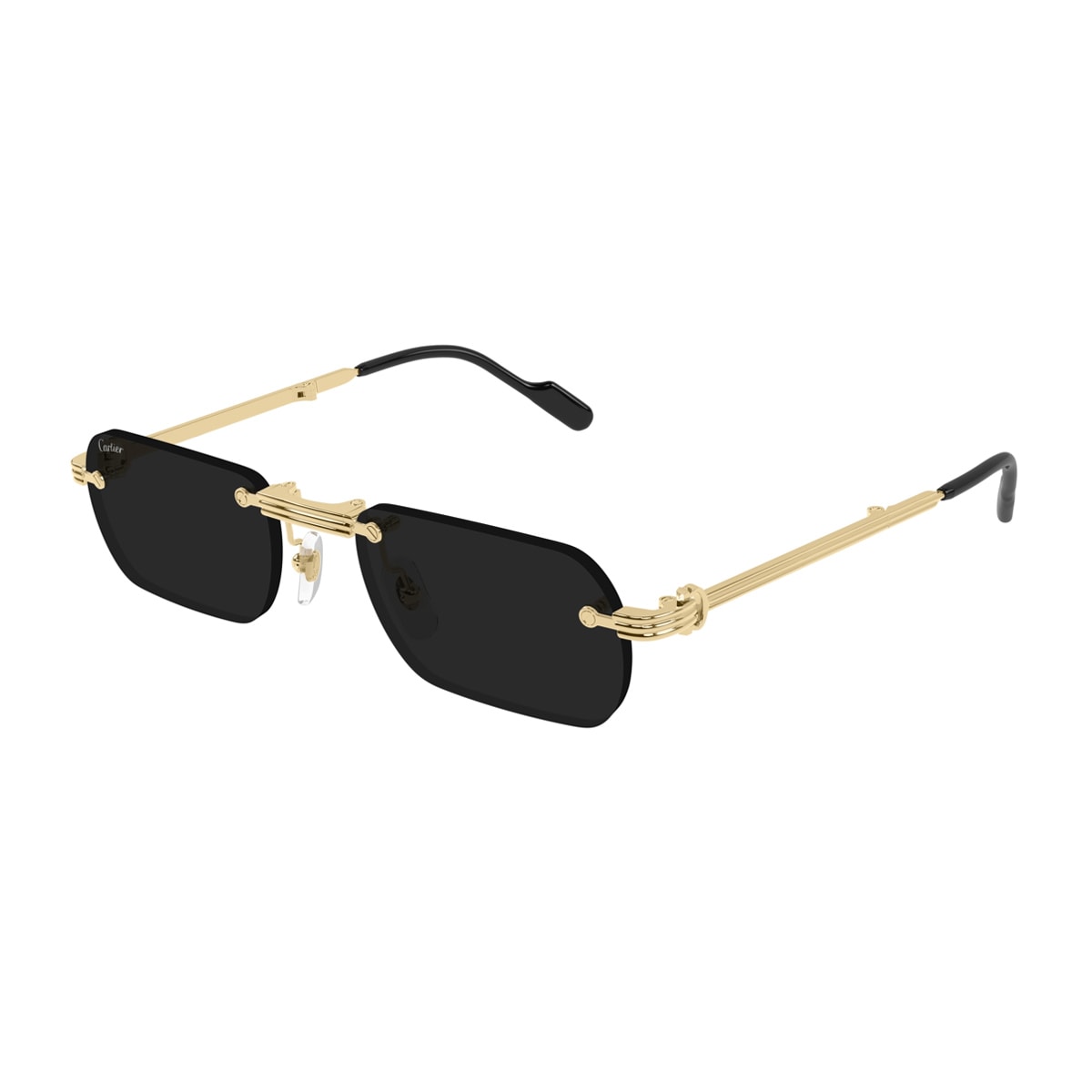 Shop Cartier Ct0499s Première De  001 Gold Grey Sunglasses In Oro