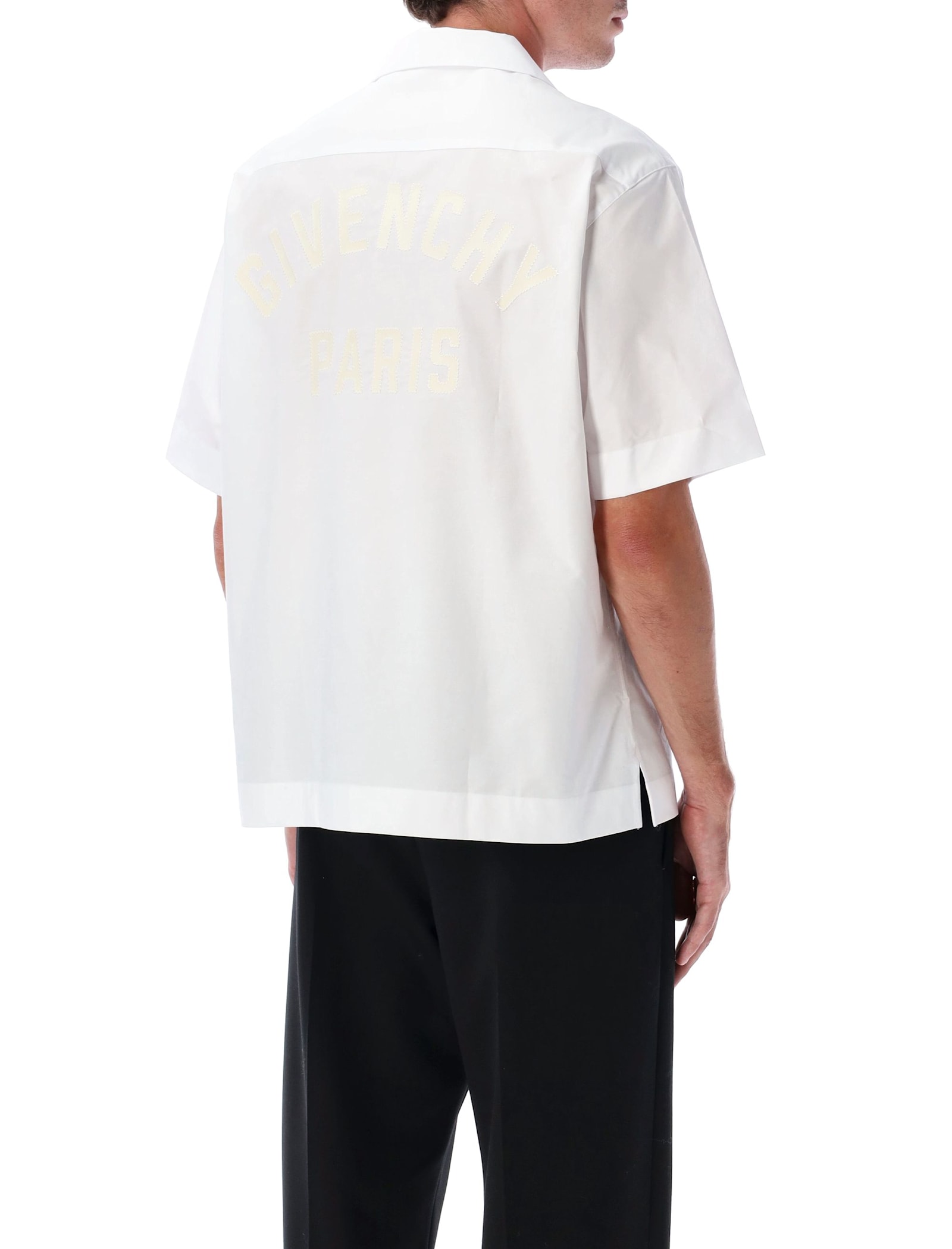 Givenchy White Cotton Hawaiian Collar Shirt In Gray