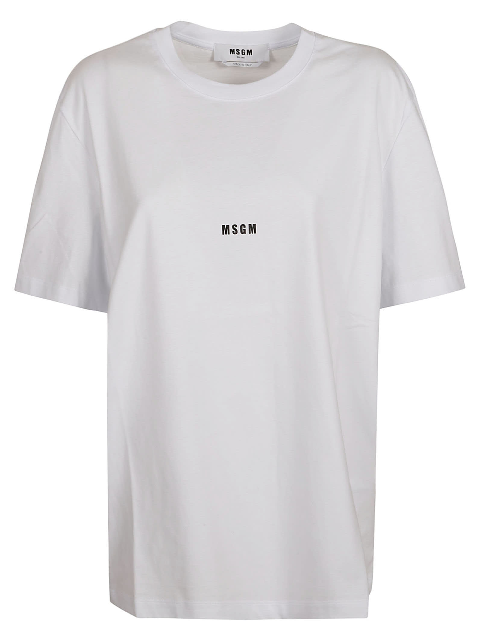 Msgm Logo Classic T-shirt In White