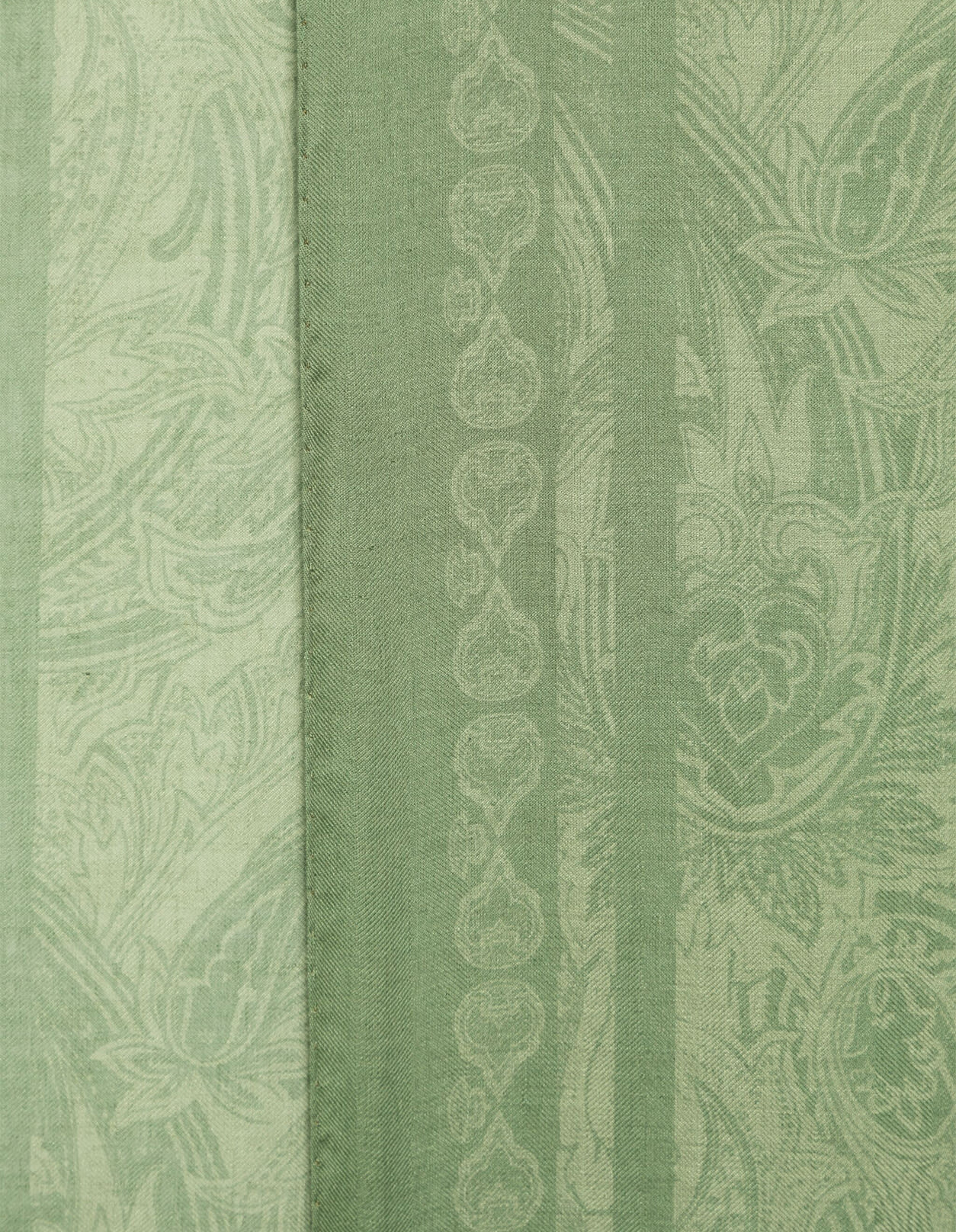 Shop Etro Green Printed Cashmere Blend Scarf