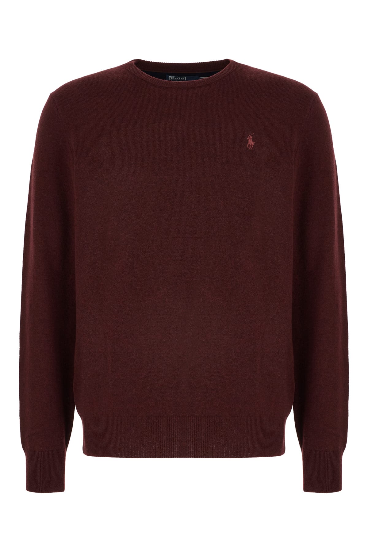 Shop Polo Ralph Lauren Burgundy Wool Sweater In Aged Wine Heather