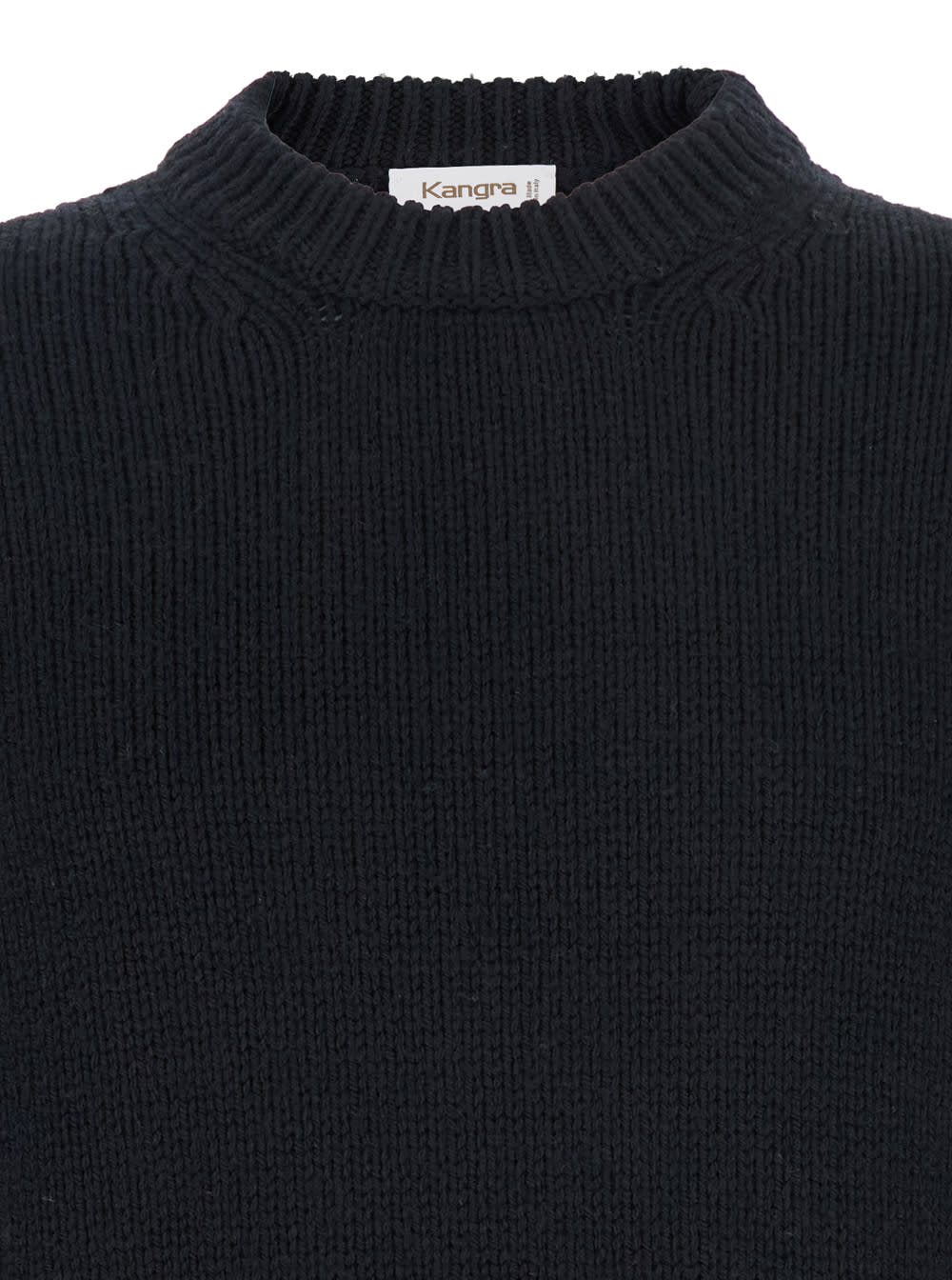 Kangra Cashmere Reverse Corncob Stitch Crewneck Sweater In Blue