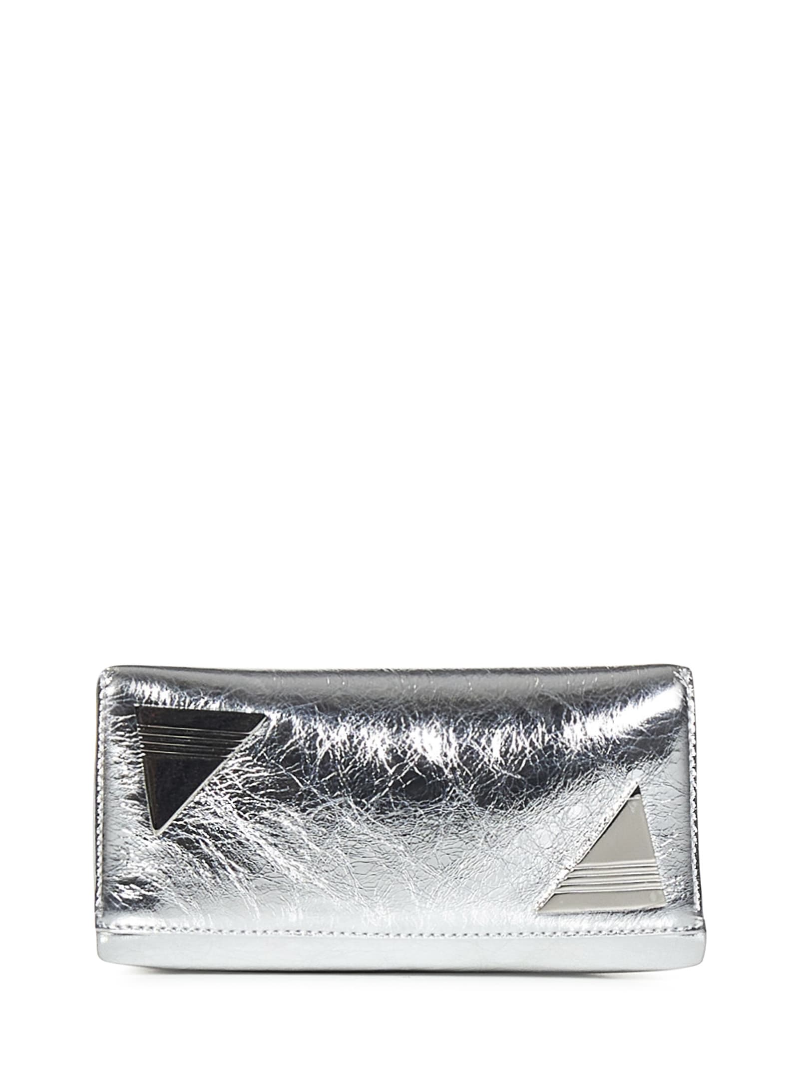 Shop Attico Midnight Mini Clutch In Silver