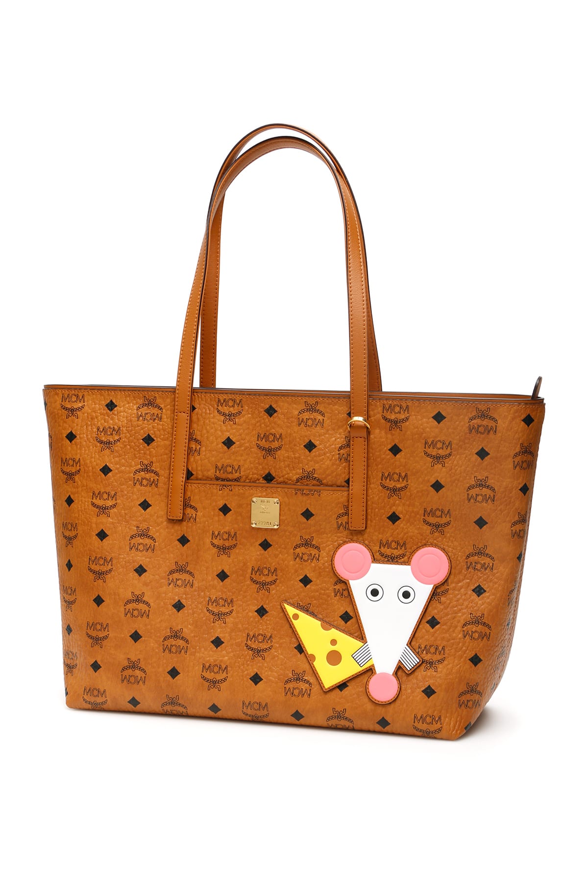 mcm pink anya tote