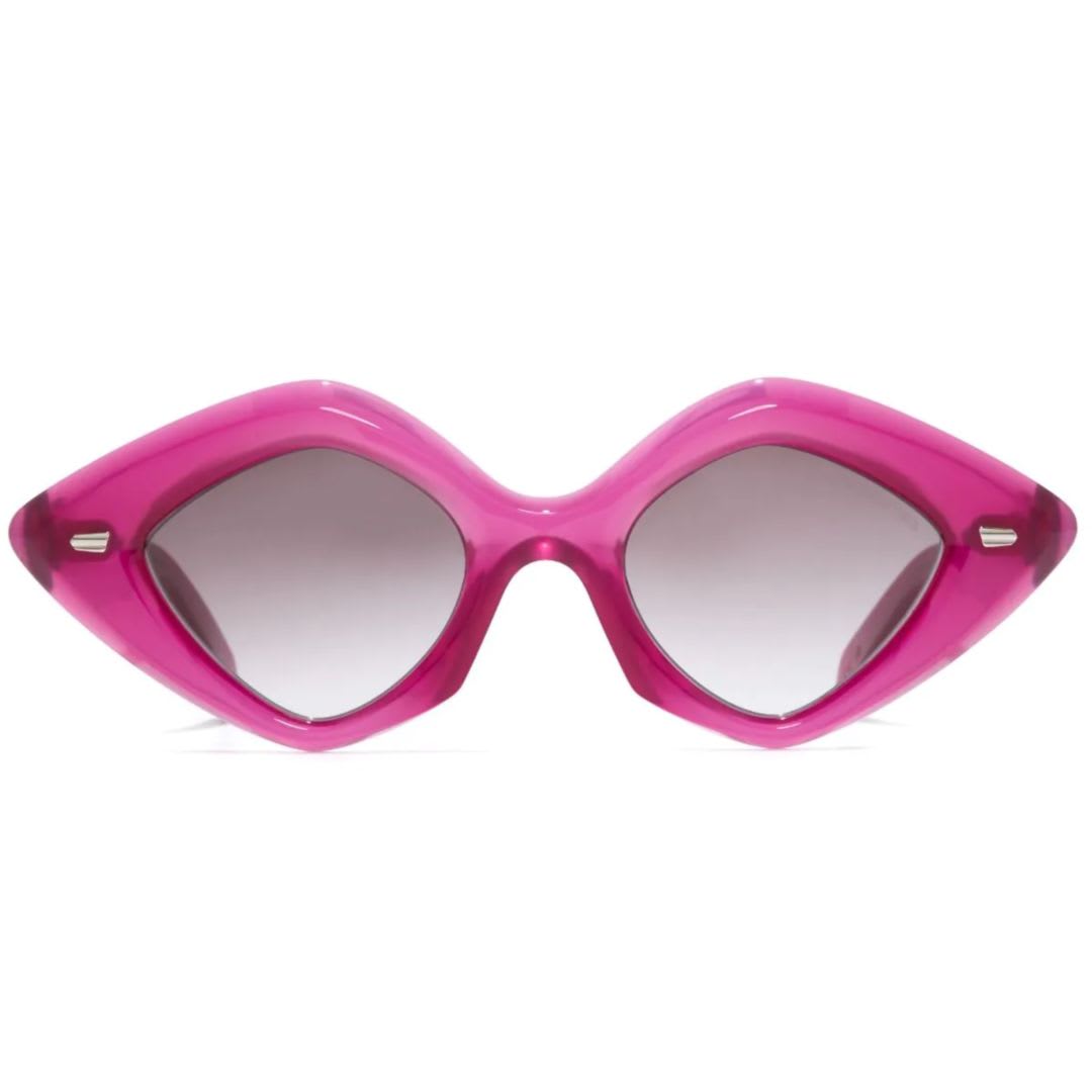 CUTLER AND GROSS 9126-A9 48MM OPAL FUCSIA COLOUR STUDIO ACETATE SUNGLASSES 